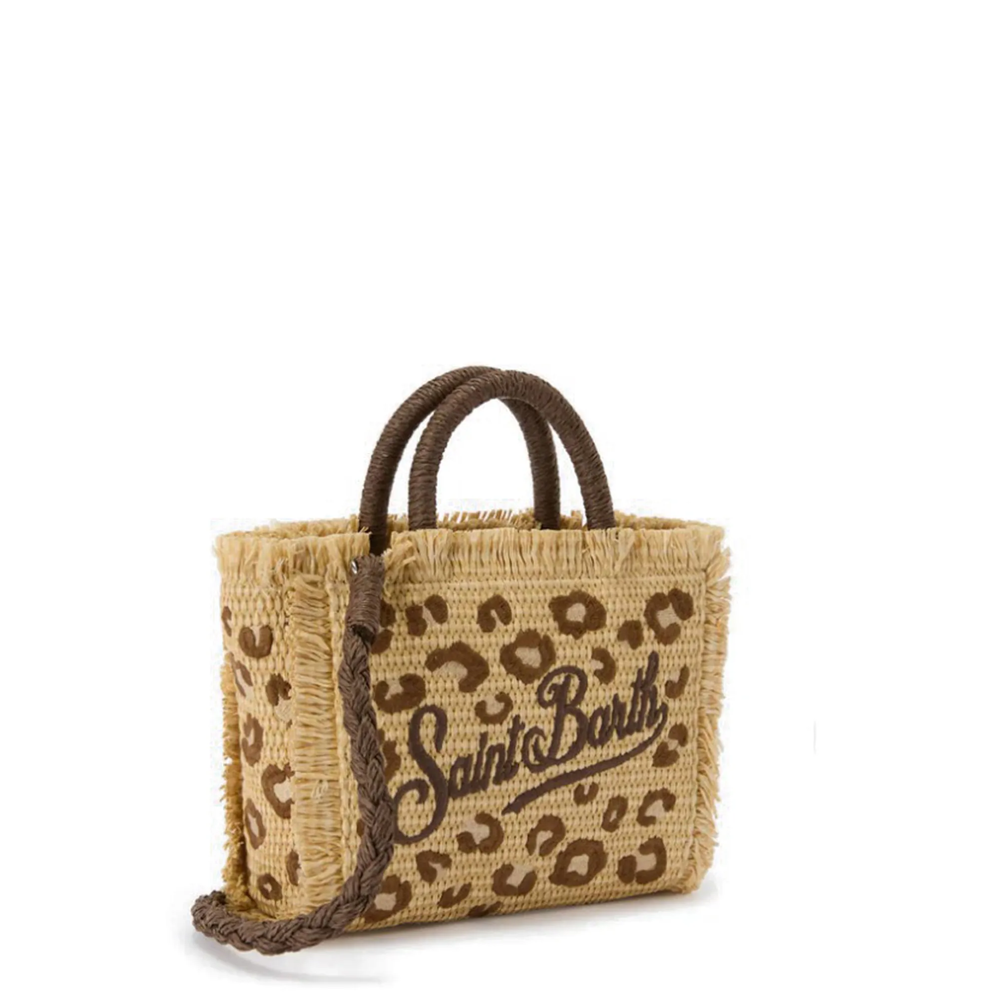 Mc2 Saint Barth Borsa Vanity Mini Straw N Leopard Paglia Vami009-00349L 178899