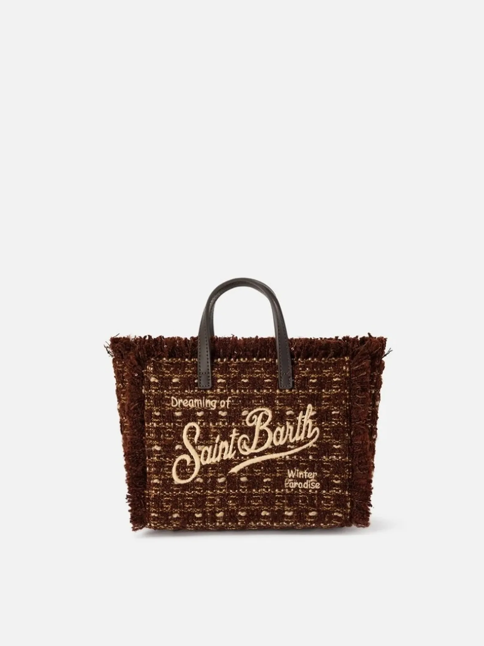 Mc2 Saint Barth Borsa Vanity Mini Tweed Marrone Vami032-04136M 194269