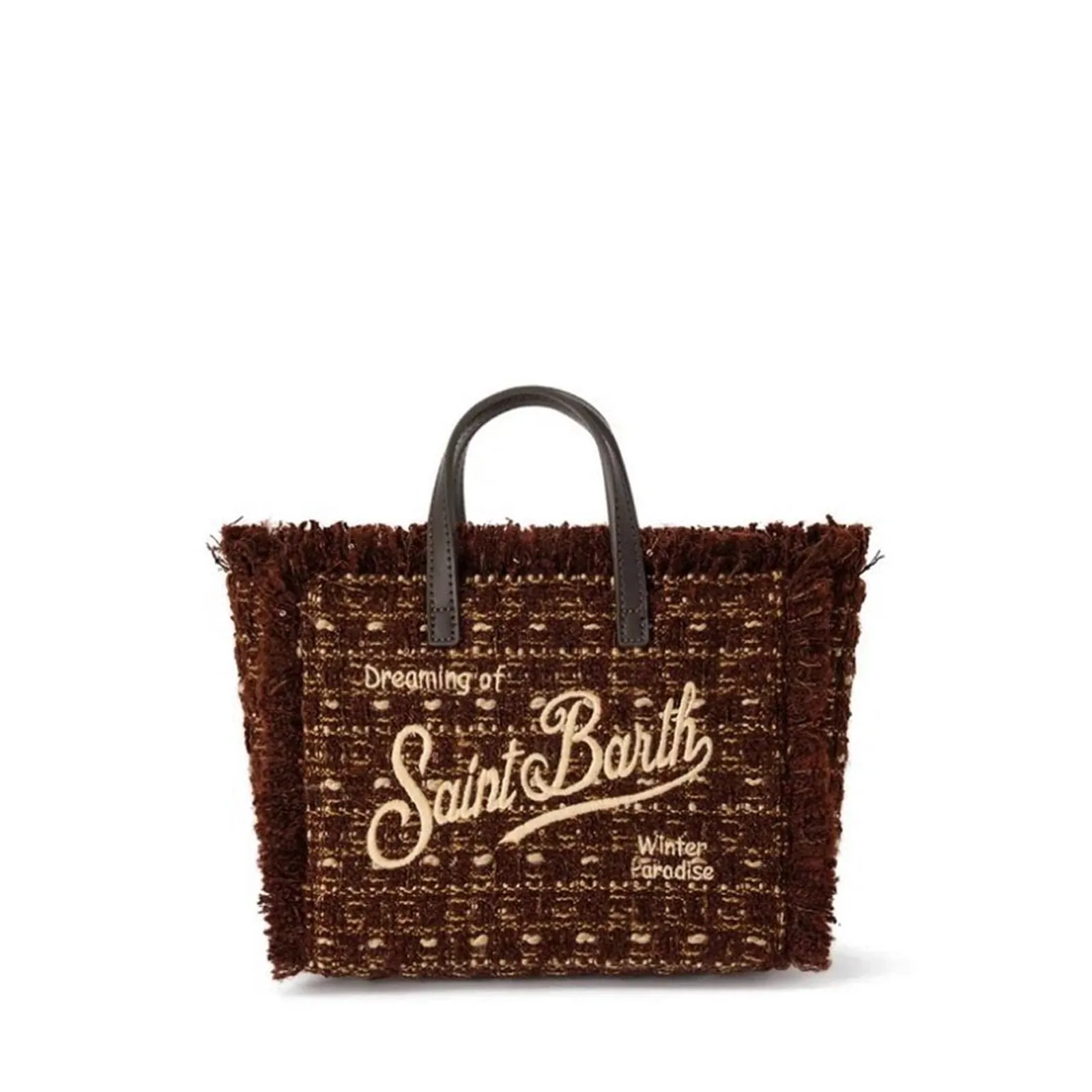 Mc2 Saint Barth Borsa Vanity Mini Tweed Marrone Vami032-04136M 195070