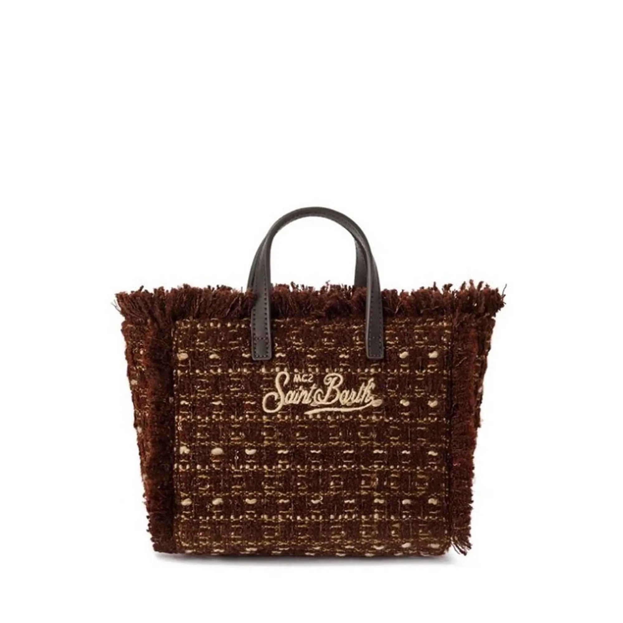 Mc2 Saint Barth Borsa Vanity Mini Tweed Marrone Vami032-04136M 195072