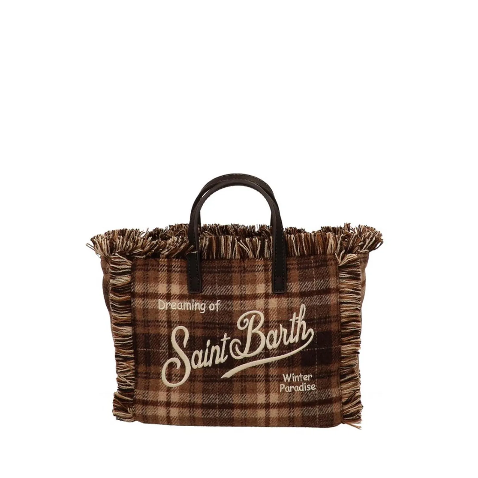 Mc2 Saint Barth Borsa Vanity Mini Wool Tartan Marrone Vami031-00470M 195067
