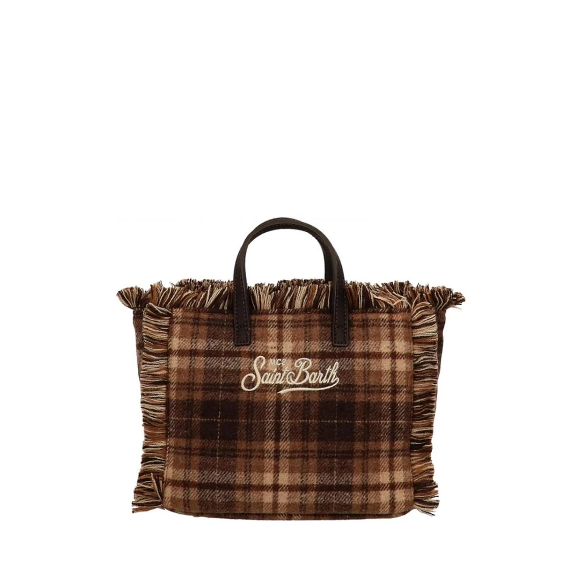 Mc2 Saint Barth Borsa Vanity Mini Wool Tartan Marrone Vami031-00470M 195068