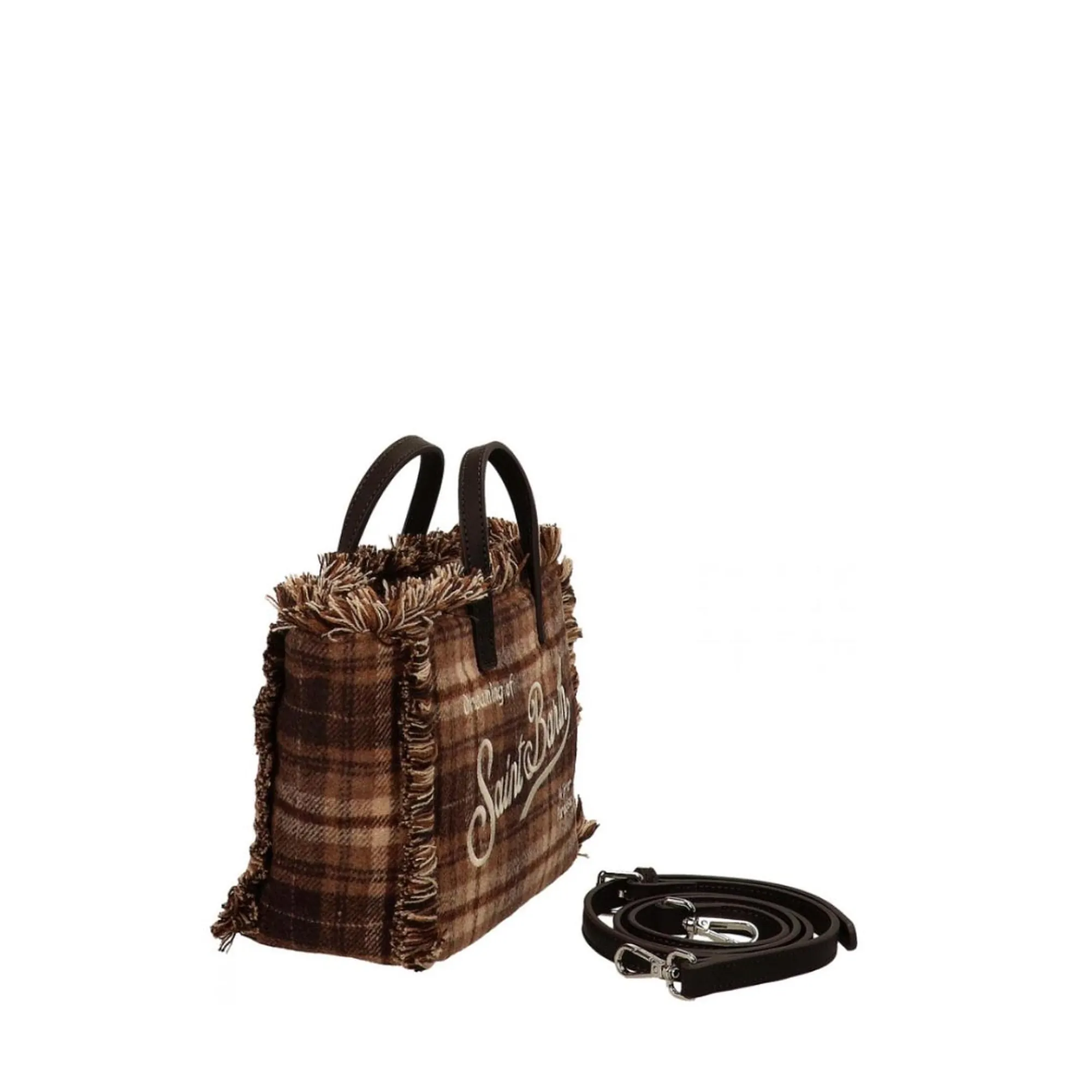 Mc2 Saint Barth Borsa Vanity Mini Wool Tartan Marrone Vami031-00470M 195069