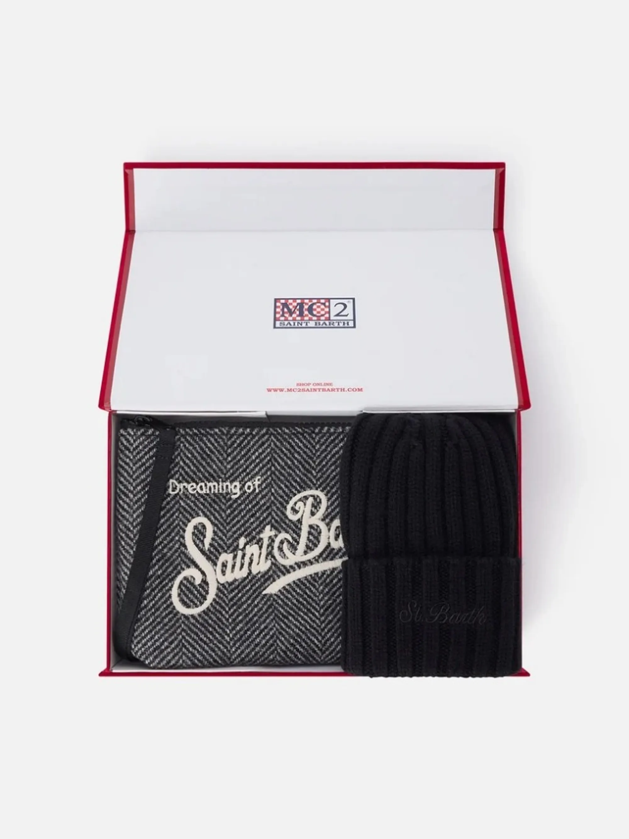Mc2 Saint Barth B'Box With Herringbone Pattern And Cap' Black Box0042-03608M 201453