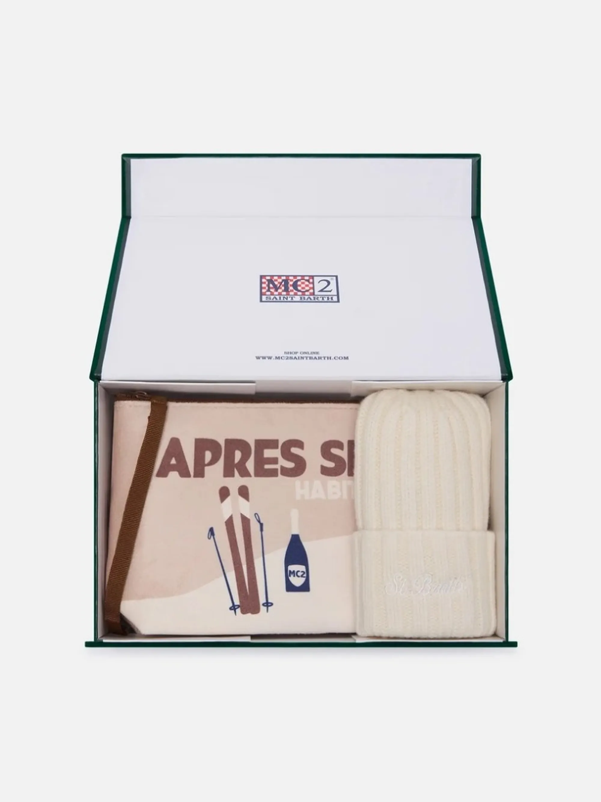 Mc2 Saint Barth B'Apres Ski Printed Pouch Box And Hat' Beige Box0044-03627M 201447
