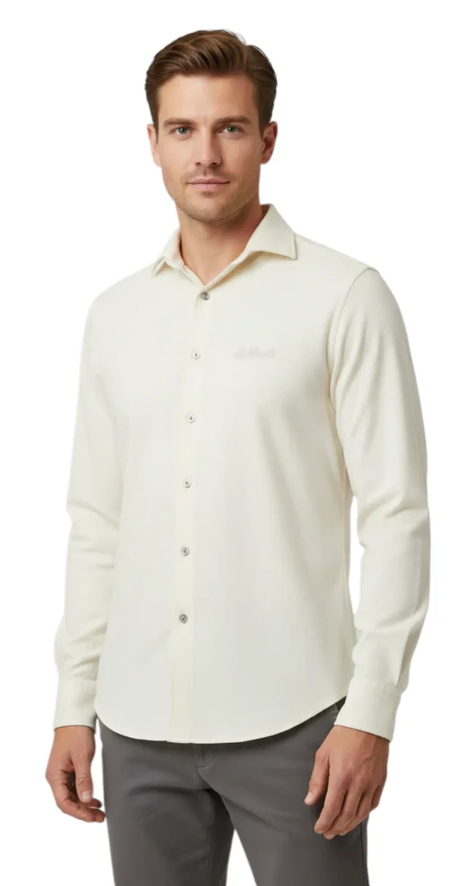 Mc2 Saint Barth Camicia Crema Lcm0001-00095L 177497