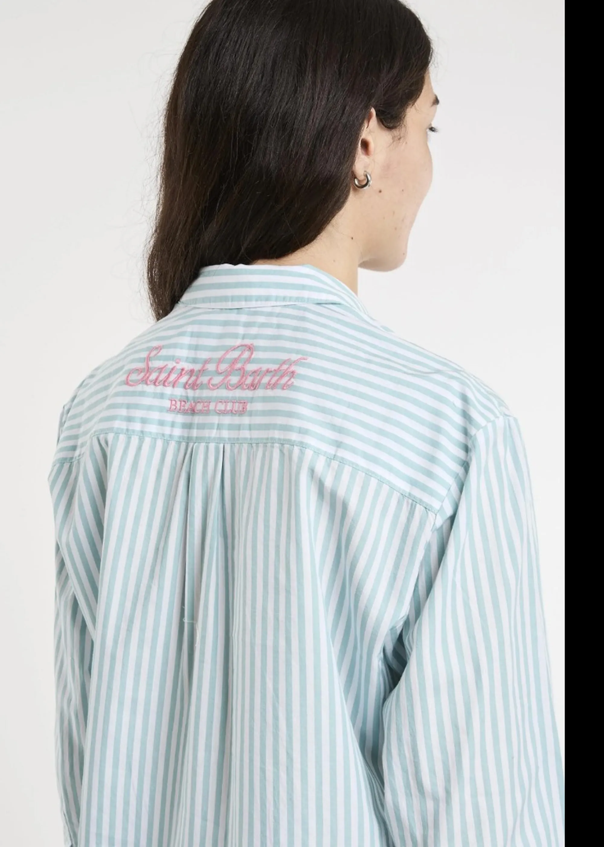 Mc2 Saint Barth B'Striped Shirt' Green Brig001-01367L 181332