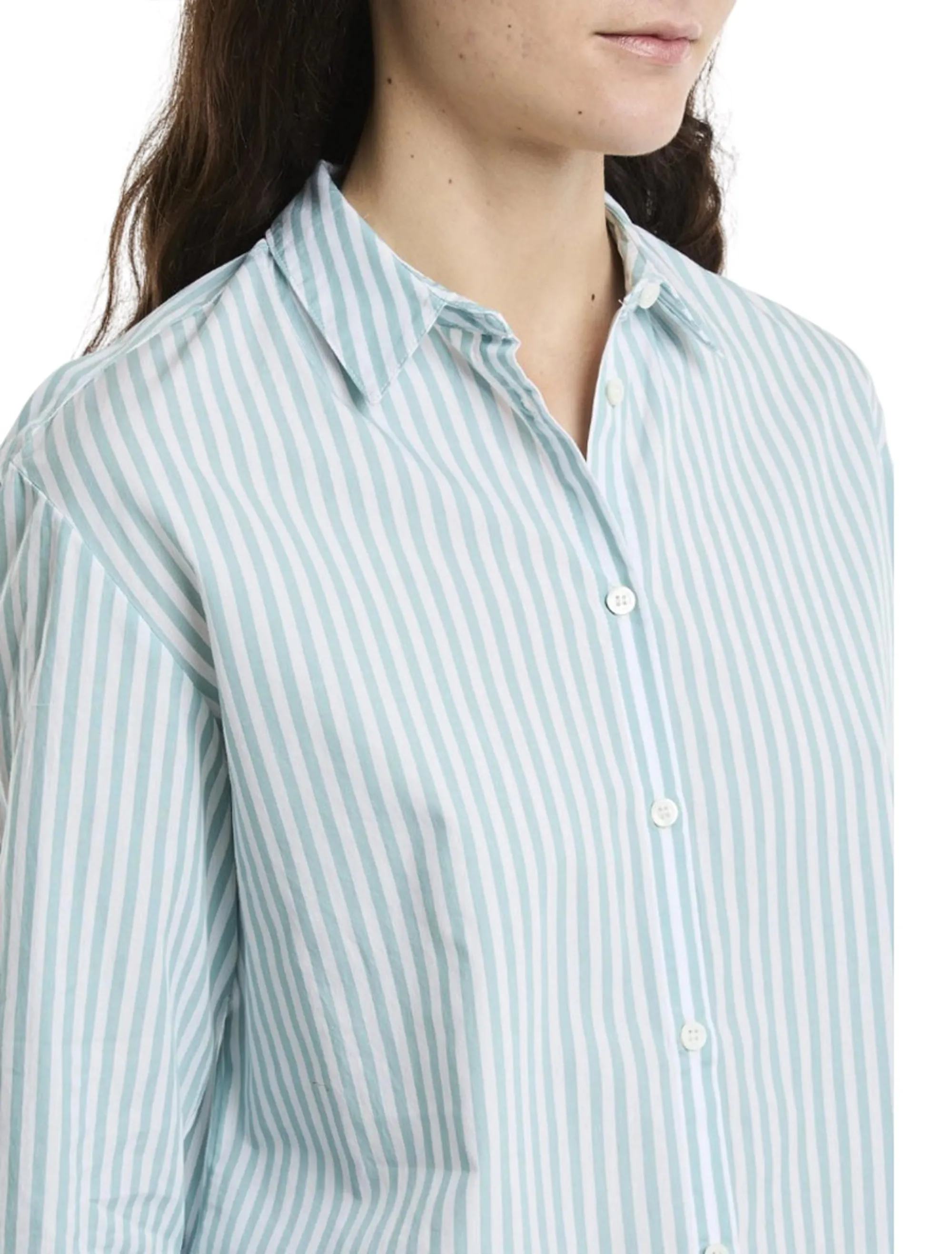 Mc2 Saint Barth Camicia A Righe Verde Brig001-01367L 181428