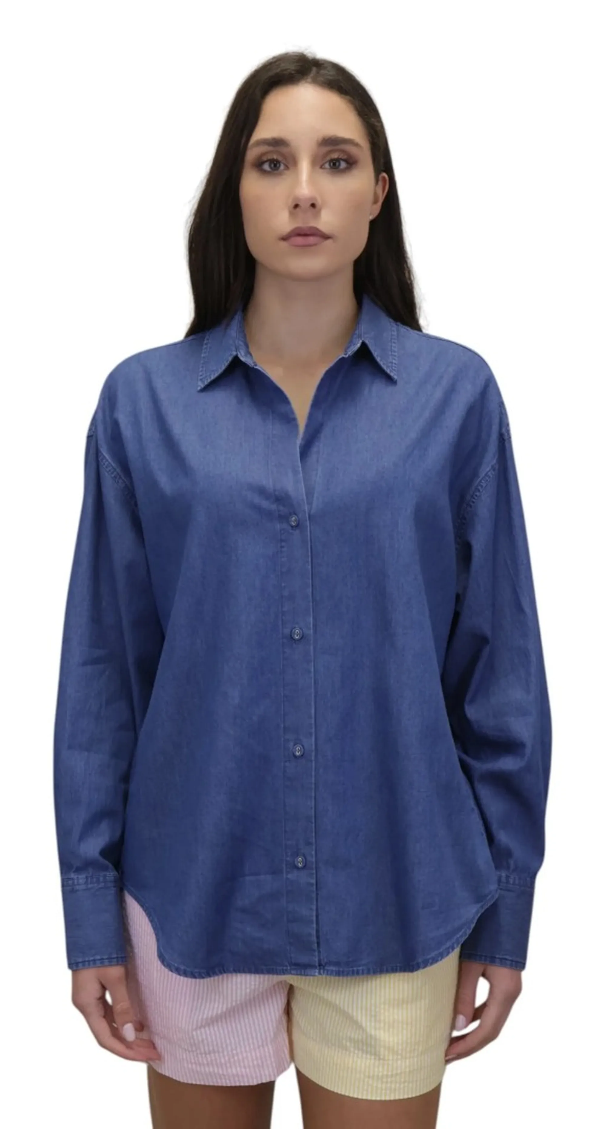 Mc2 Saint Barth Camicia Crystal Denim Cys0001-01122L 180346