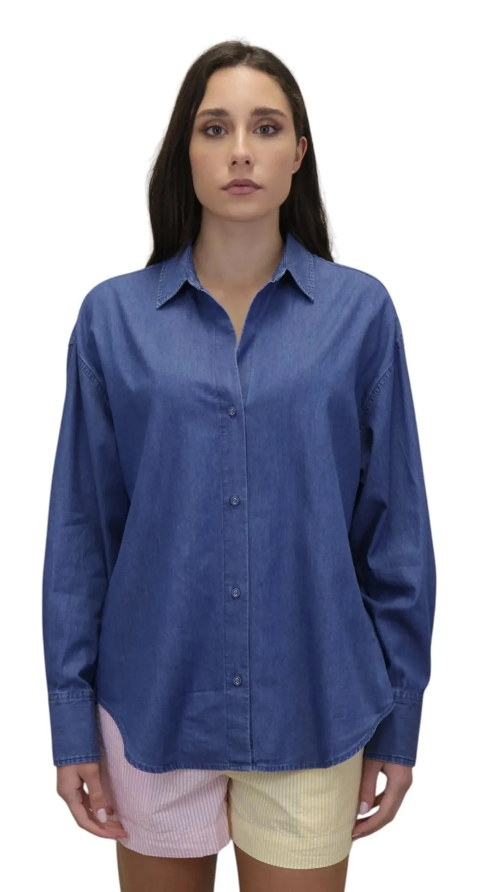 Mc2 Saint Barth Camicia Crystal Denim Cys0001-01122L 180346