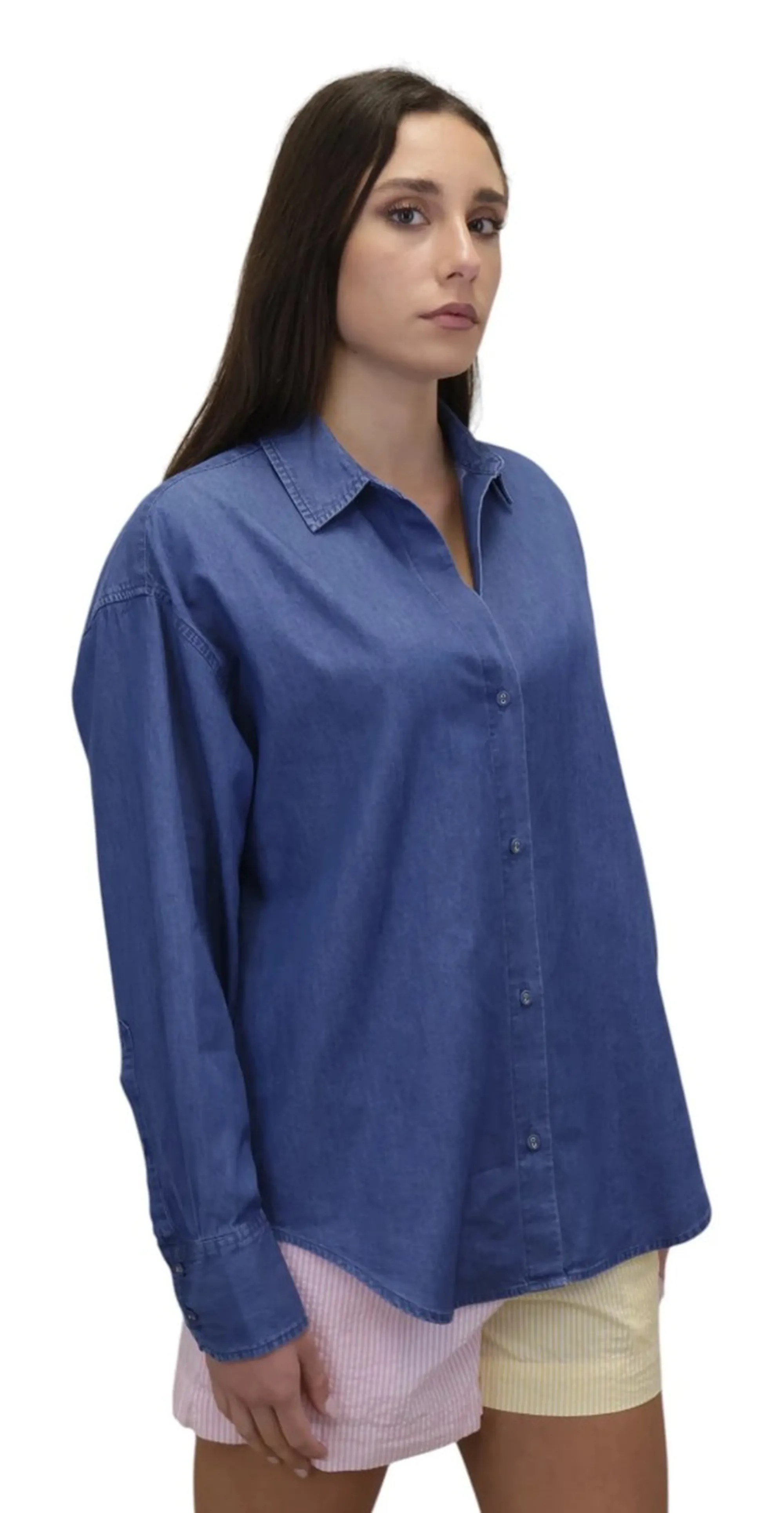 Mc2 Saint Barth Camicia Crystal Denim Cys0001-01122L 180347