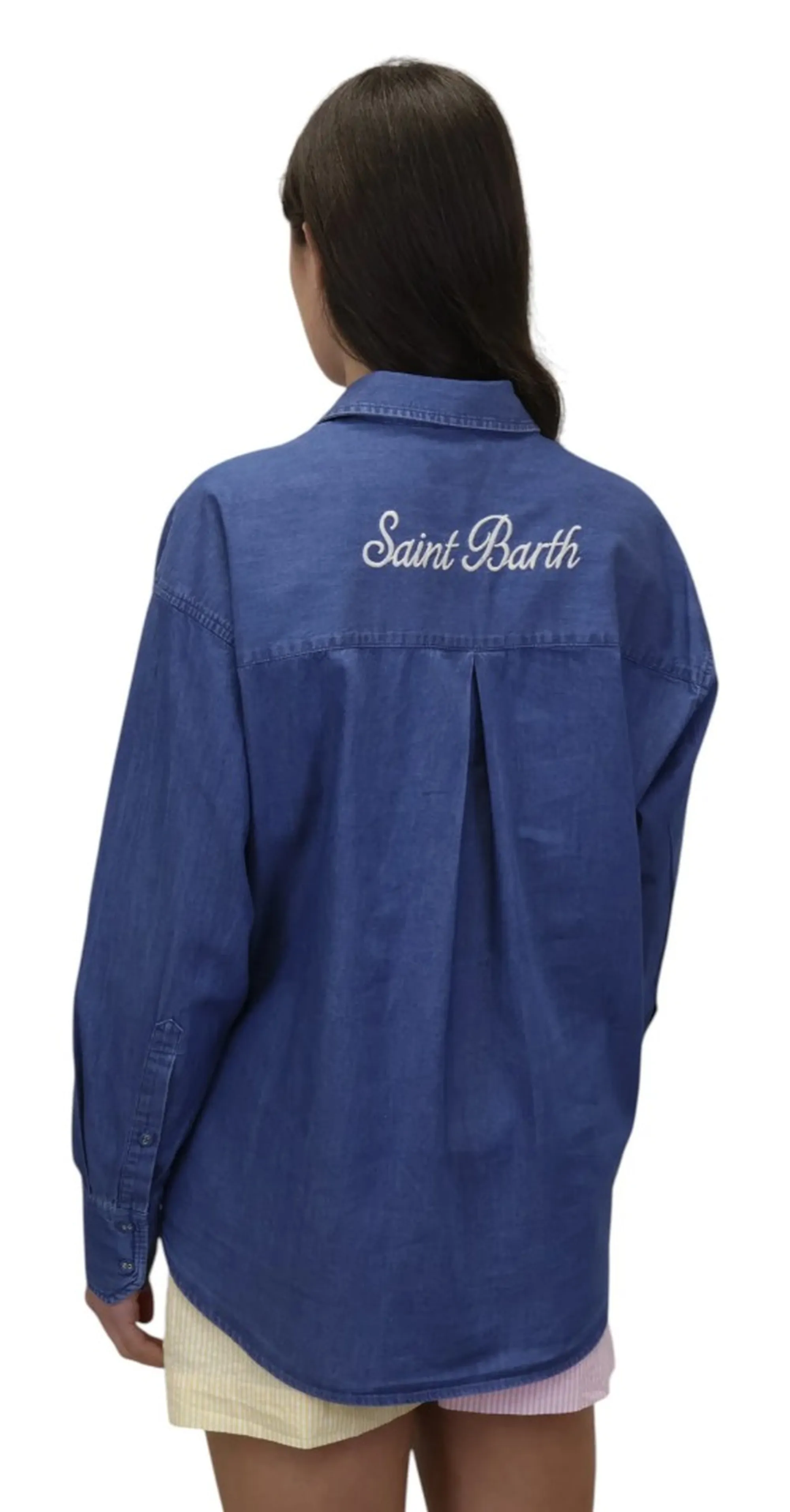 Mc2 Saint Barth Camicia Crystal Denim Cys0001-01122L 180348