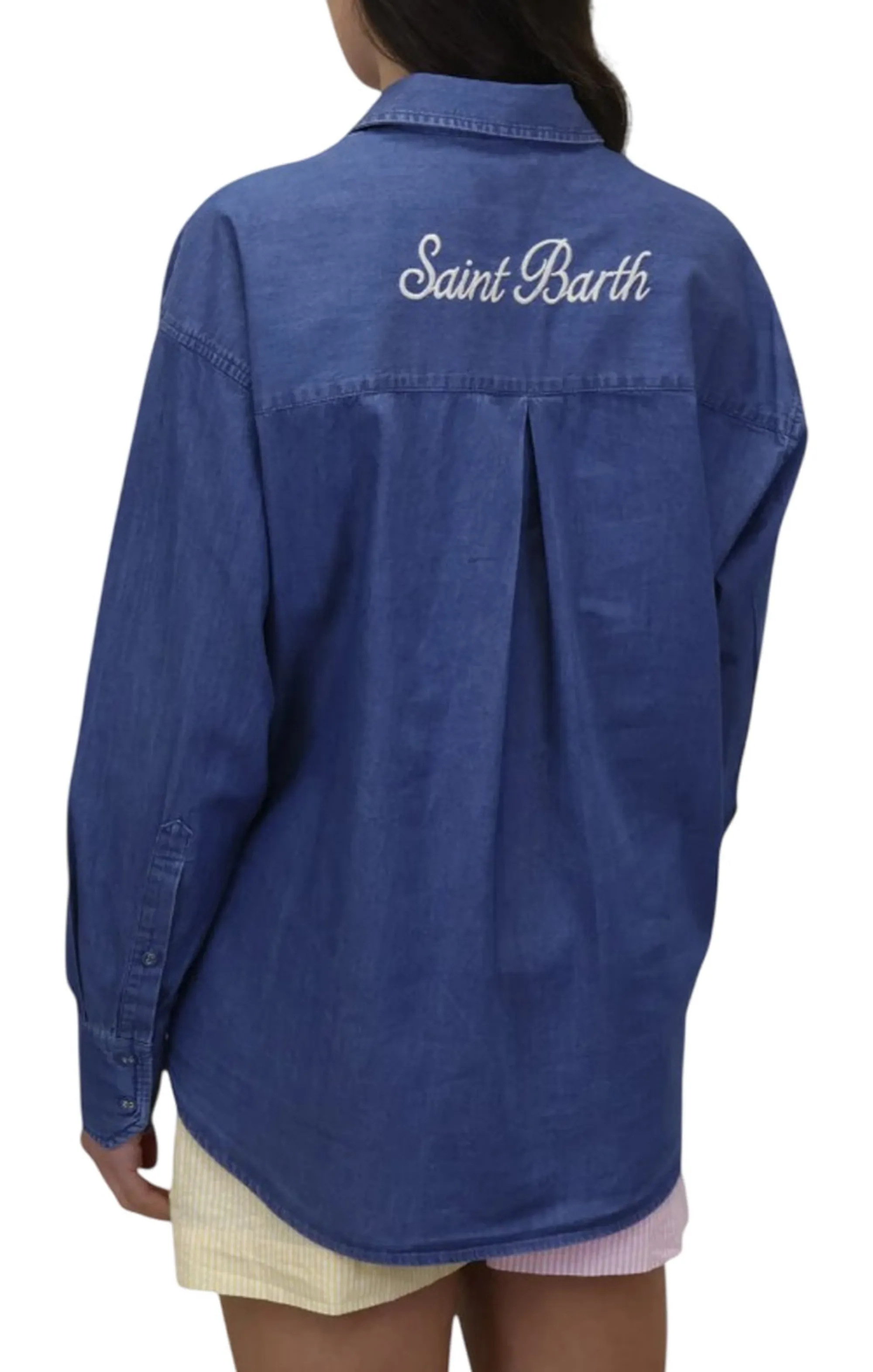 Mc2 Saint Barth B'Crystal Shirt' Denim Cys0001-01122L 180924