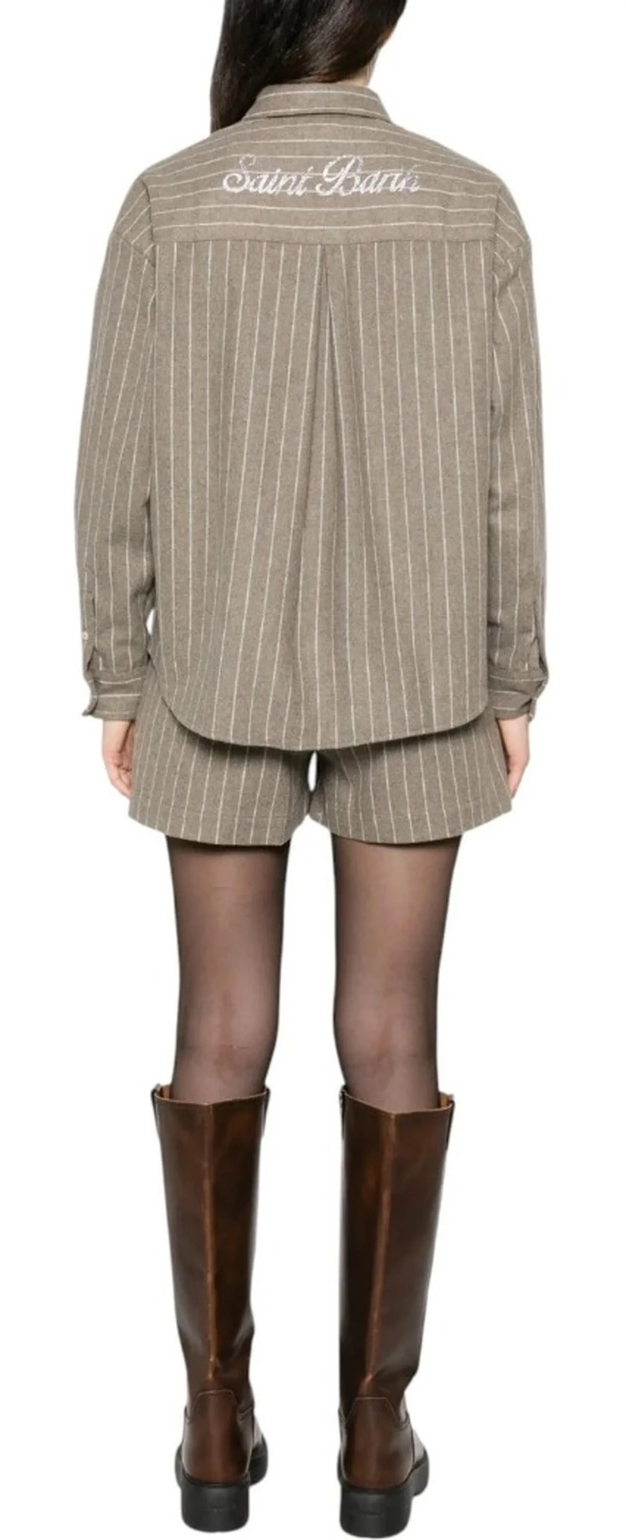 Mc2 Saint Barth B'Camicia Gigy Pinstripes' Beige Gig0001-00455M 192860