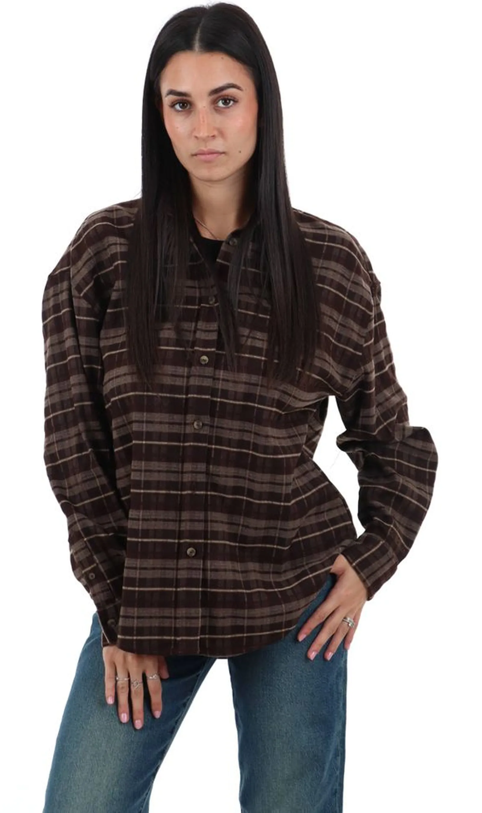 Mc2 Saint Barth Camicia Gigy Tartan Bollicine Marrone Gig0001-00209M 192850