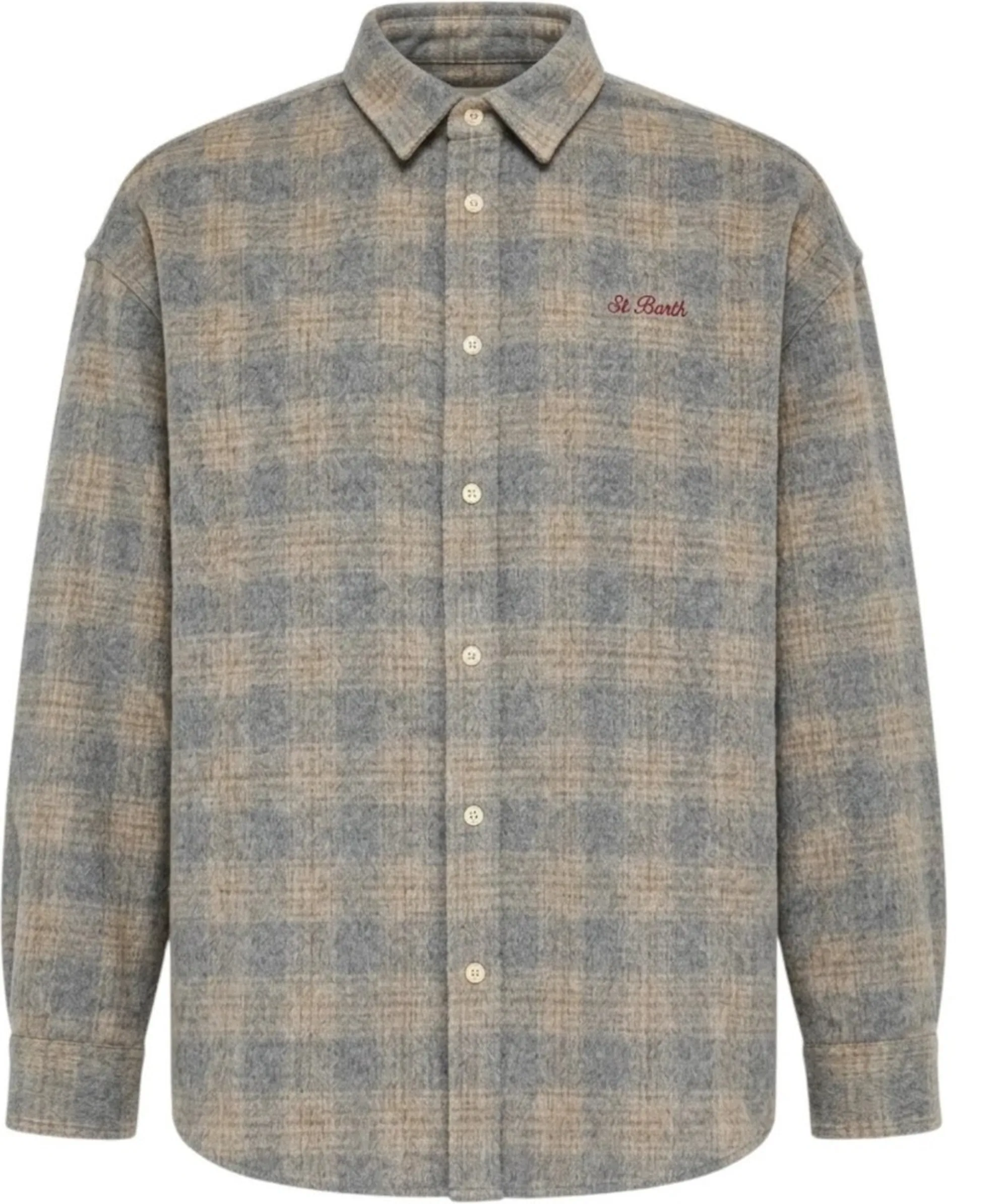 Mc2 Saint Barth B'Camicia Lully Snoopy Lover Tartan' Beige Llu0001-00205M 192856