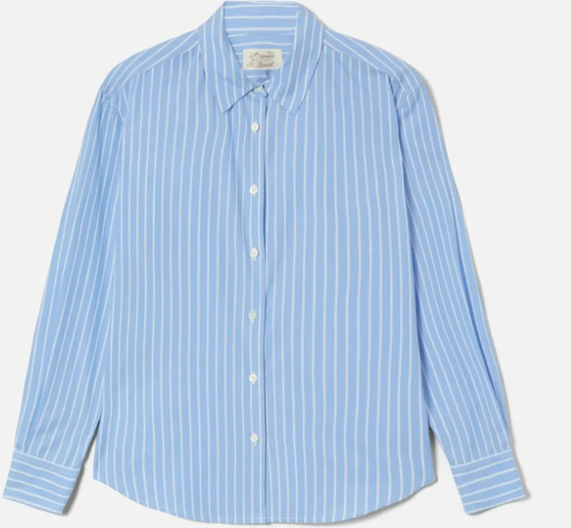 Mc2 Saint Barth B'Meredith Striped Shirt' Sky Blue Mdh001-00845L 179974
