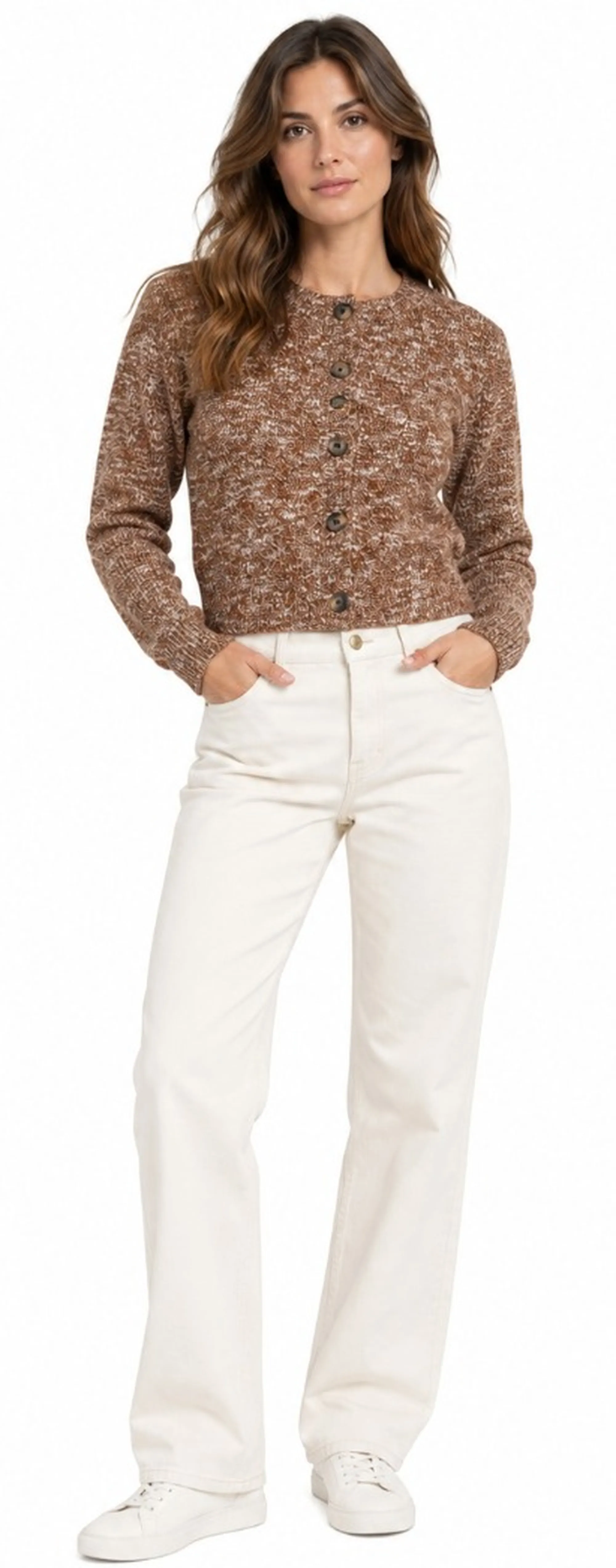 Mc2 Saint Barth B'Cardigan Jean Mouline' Brown Janu001-00026M 193062