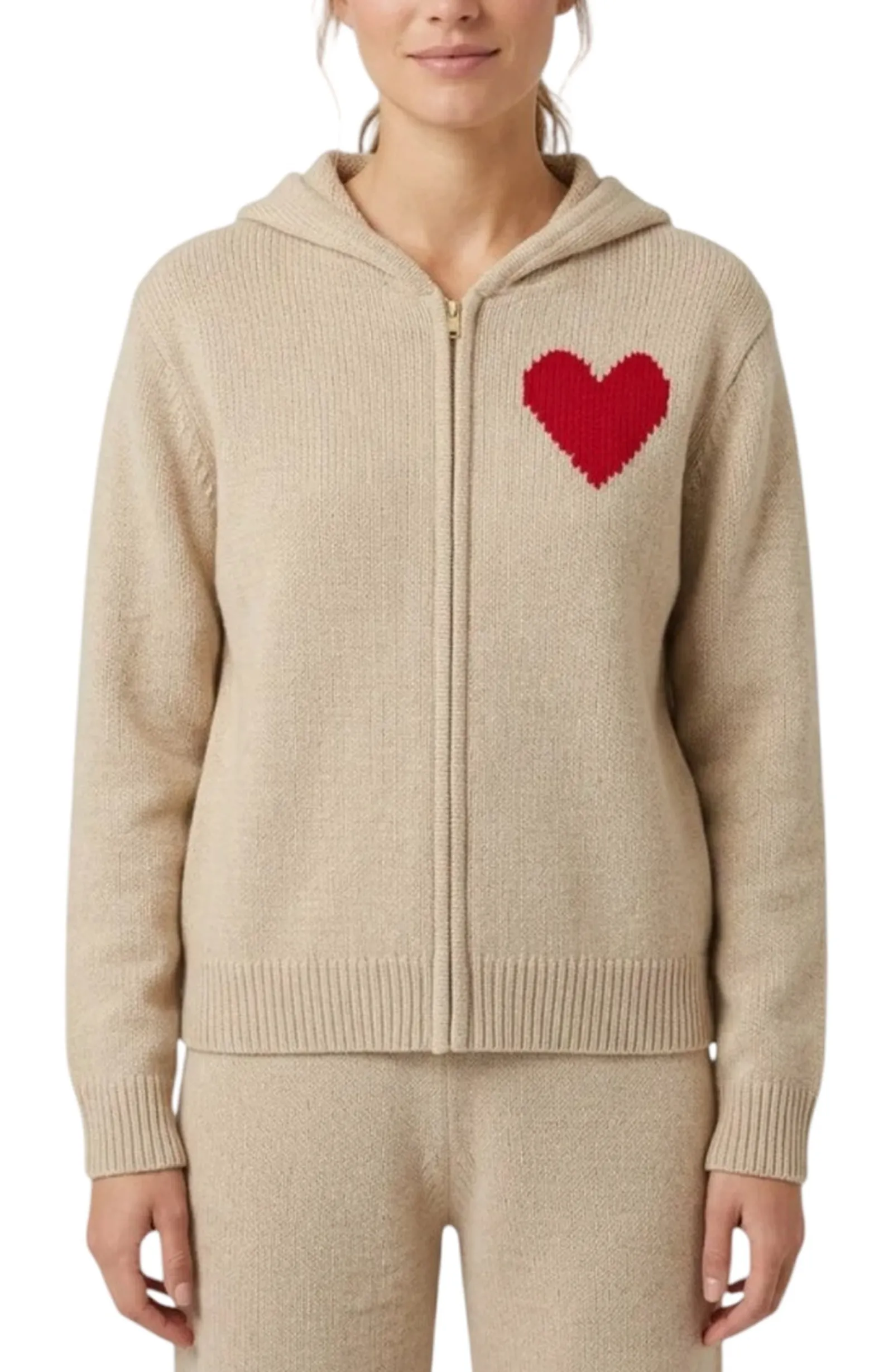 Mc2 Saint Barth Cardigan Kyla Con Intarsio St. Barth Beige Kyla005-00251M 195138