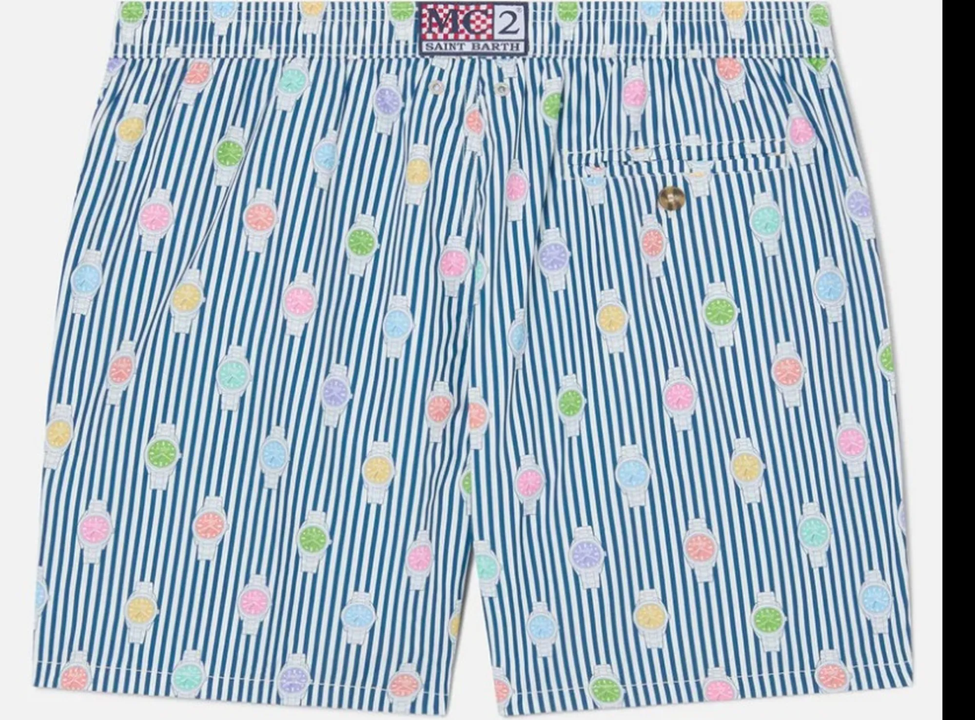 Mc2 Saint Barth Costume Lightning Micro A Righe Con Stampa Integrale Di Orologi Blu Lig0003-07901L 183537