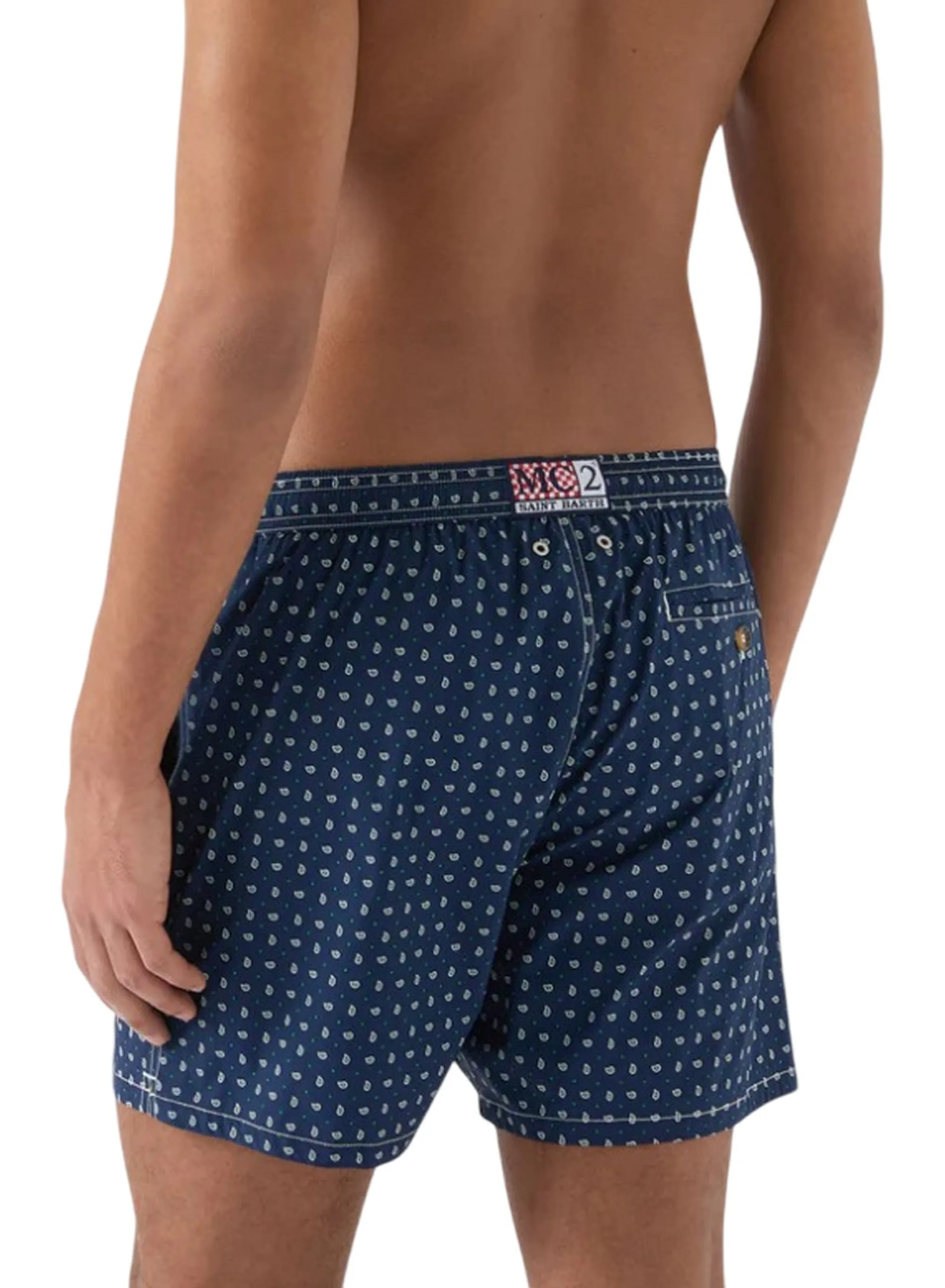 Mc2 Saint Barth Costume Mare Lighting Micro Con Stampa Paisley All-Over Blu Lig0016-00072L 179993