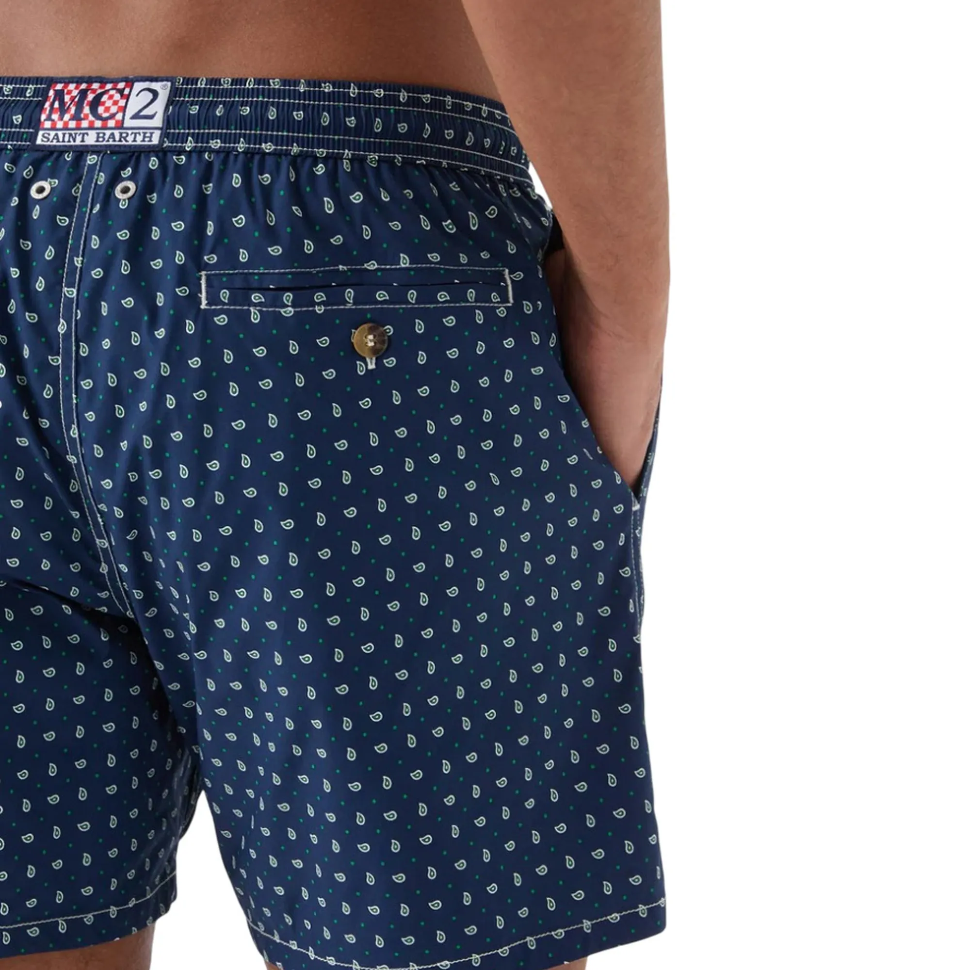 Mc2 Saint Barth Costume Mare Lighting Micro Con Stampa Paisley All-Over Blu Lig0016-00072L 180001