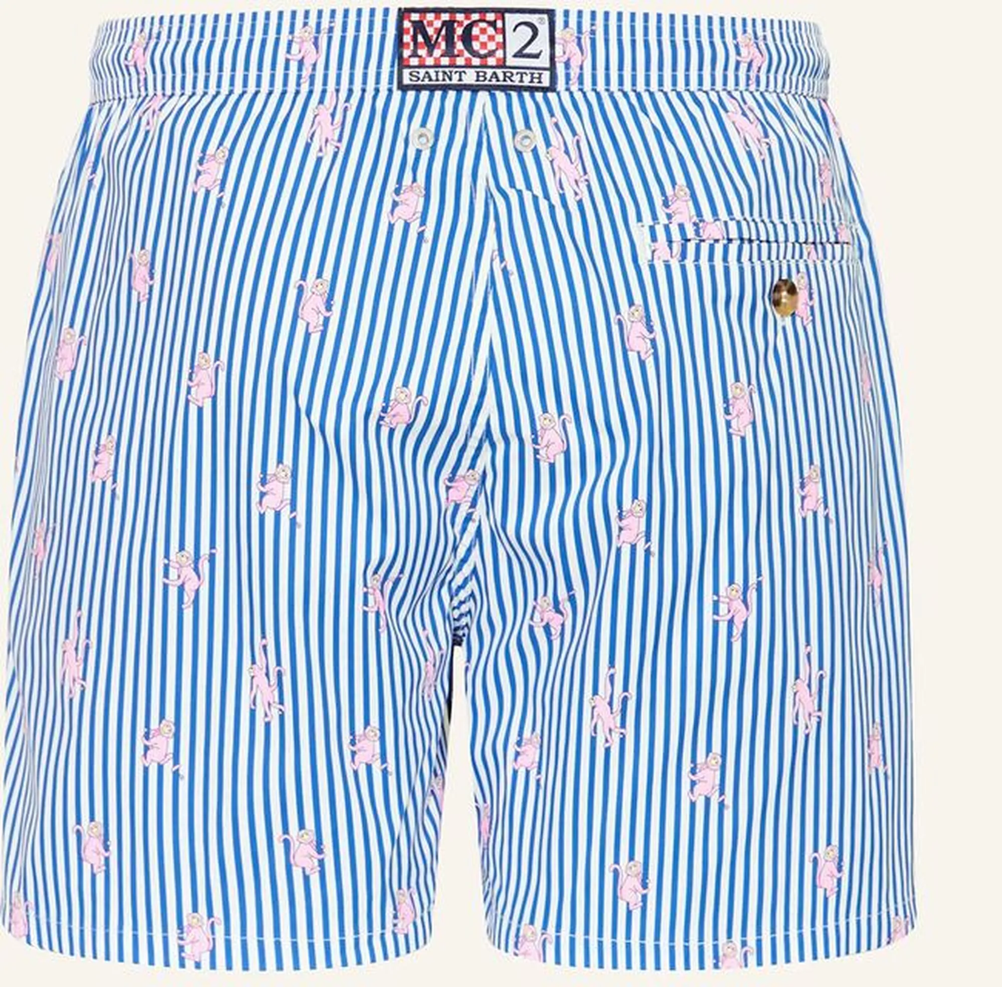 Mc2 Saint Barth Costume Monkeys Stripes Azzurro Lig0016-00225L 182644