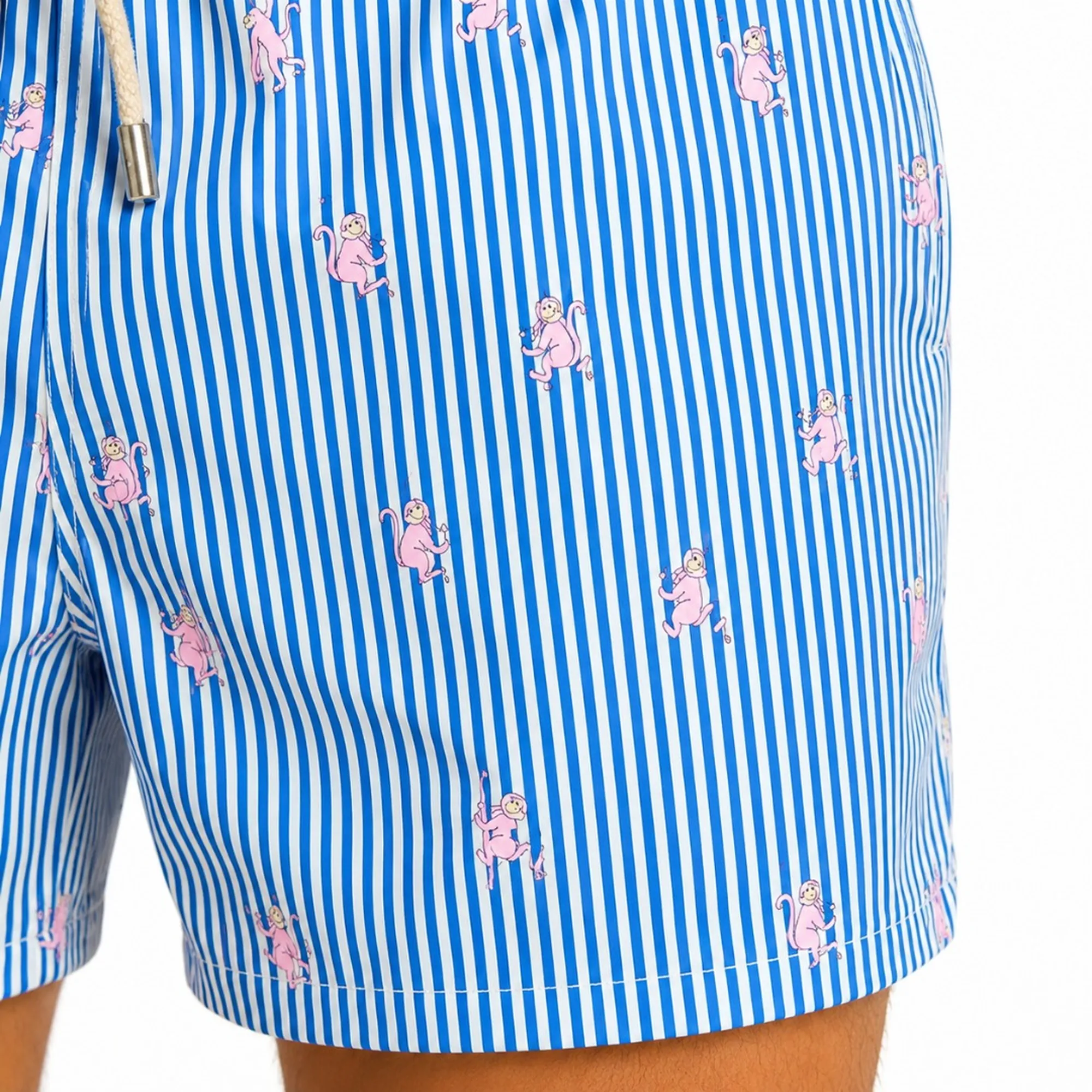 Mc2 Saint Barth Costume Monkeys Stripes Azzurro Lig0016-00225L 184054