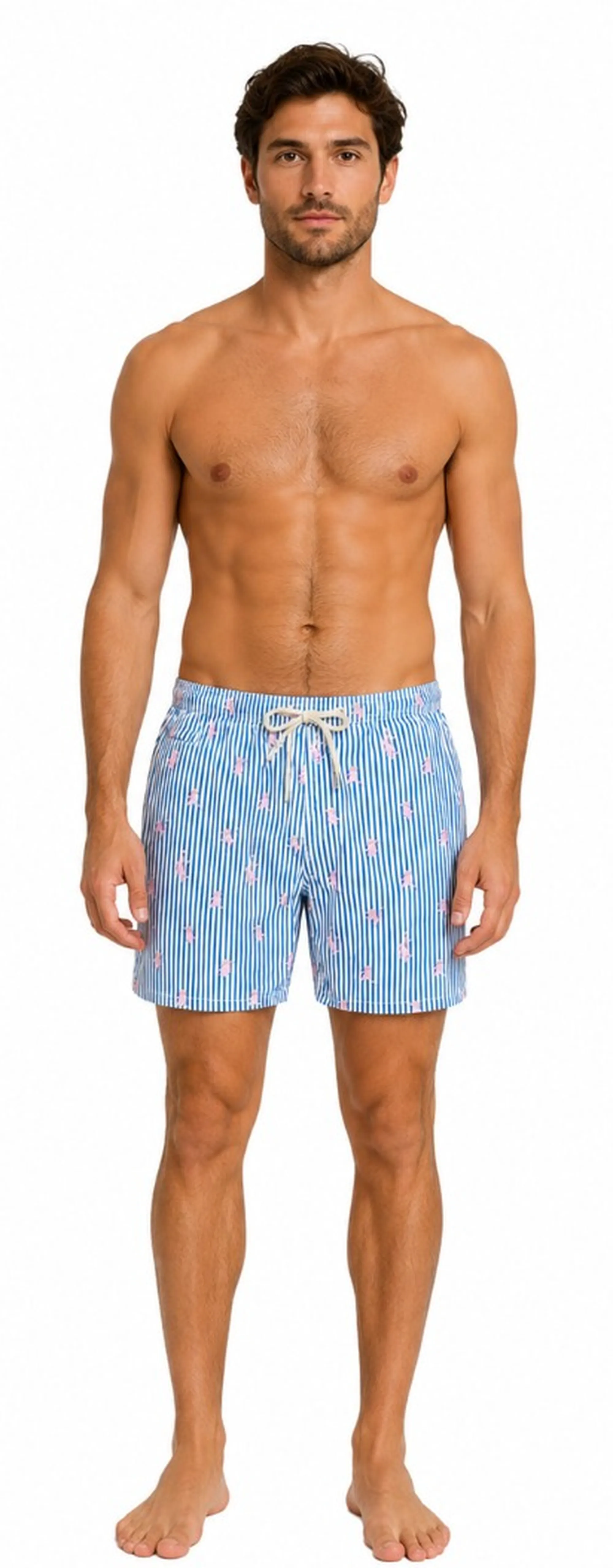 Mc2 Saint Barth Costume Monkeys Stripes Azzurro Lig0016-00225L 184057