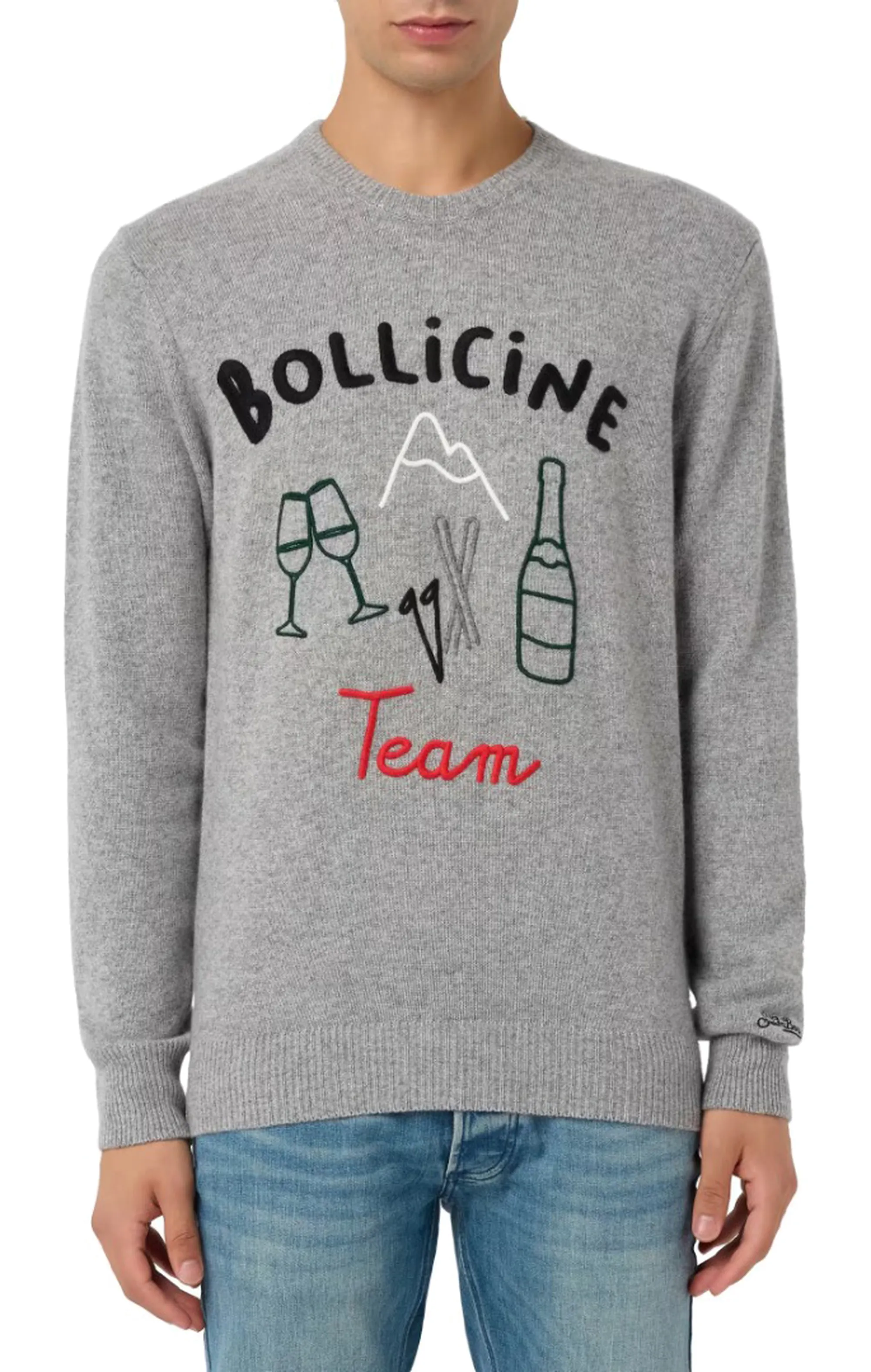 Mc2 Saint Barth Maglia Heron Bollicine Line Grigio Hre0001-02962I 164517