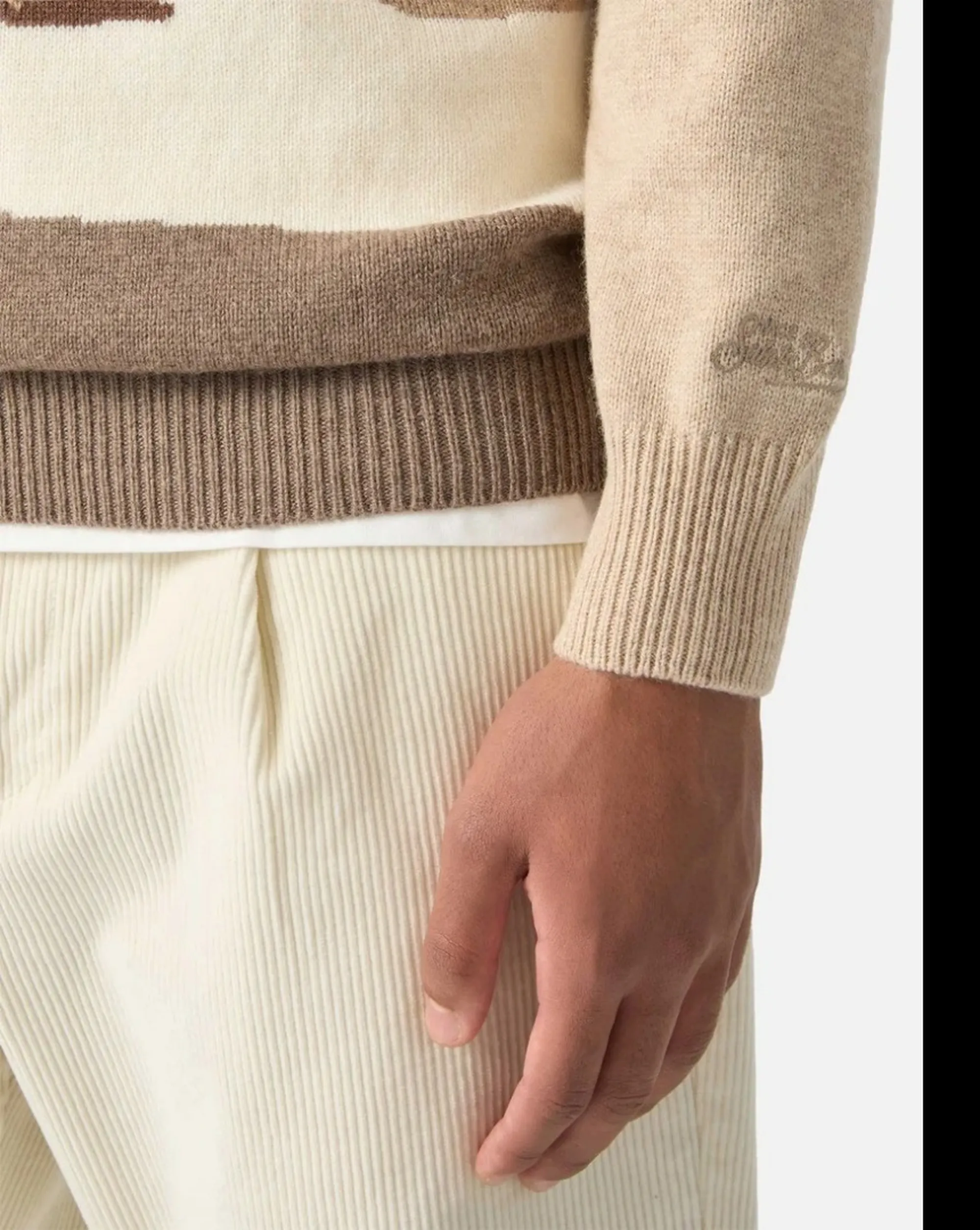 Mc2 Saint Barth B'Heron Sweater With Cortina Intarsia' Beige Her0011-00515M 192702
