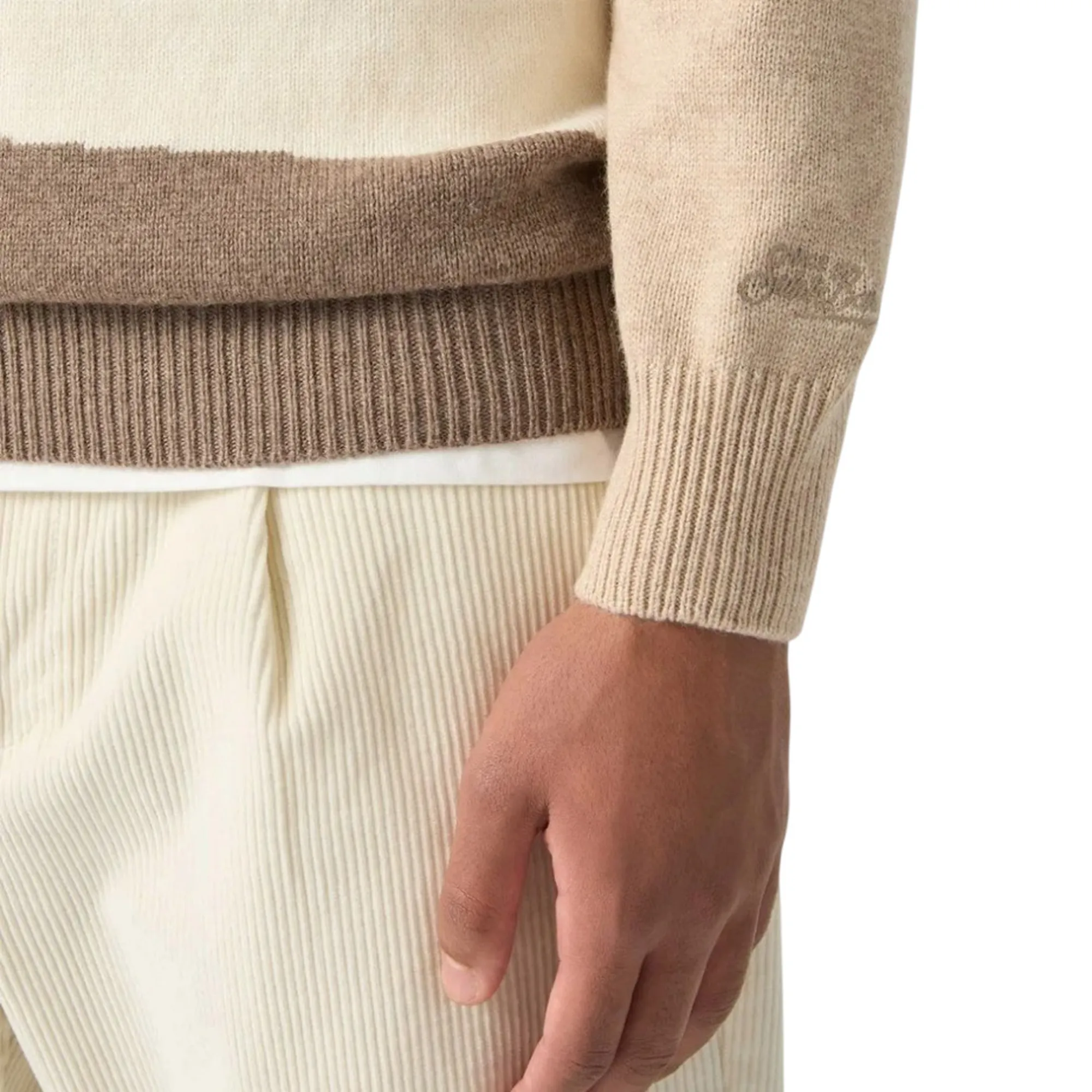 Mc2 Saint Barth Maglia Heron Con Intarsio Cortina Beige Her0011-00515M 193733