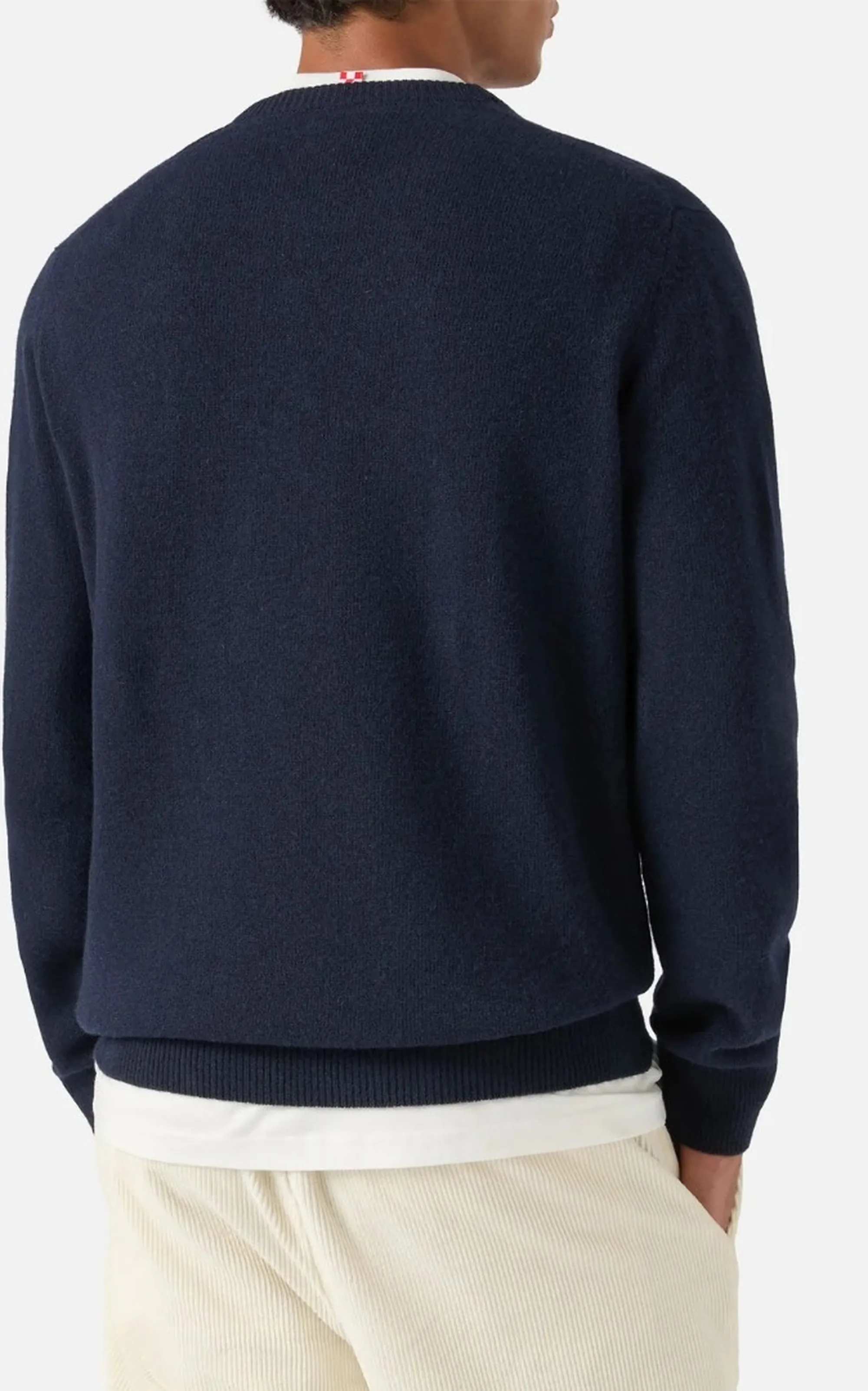 Mc2 Saint Barth B'Heron Sweater With Intarsia And Apres Ski Embroidery' Blu Her0001-00226M 192697