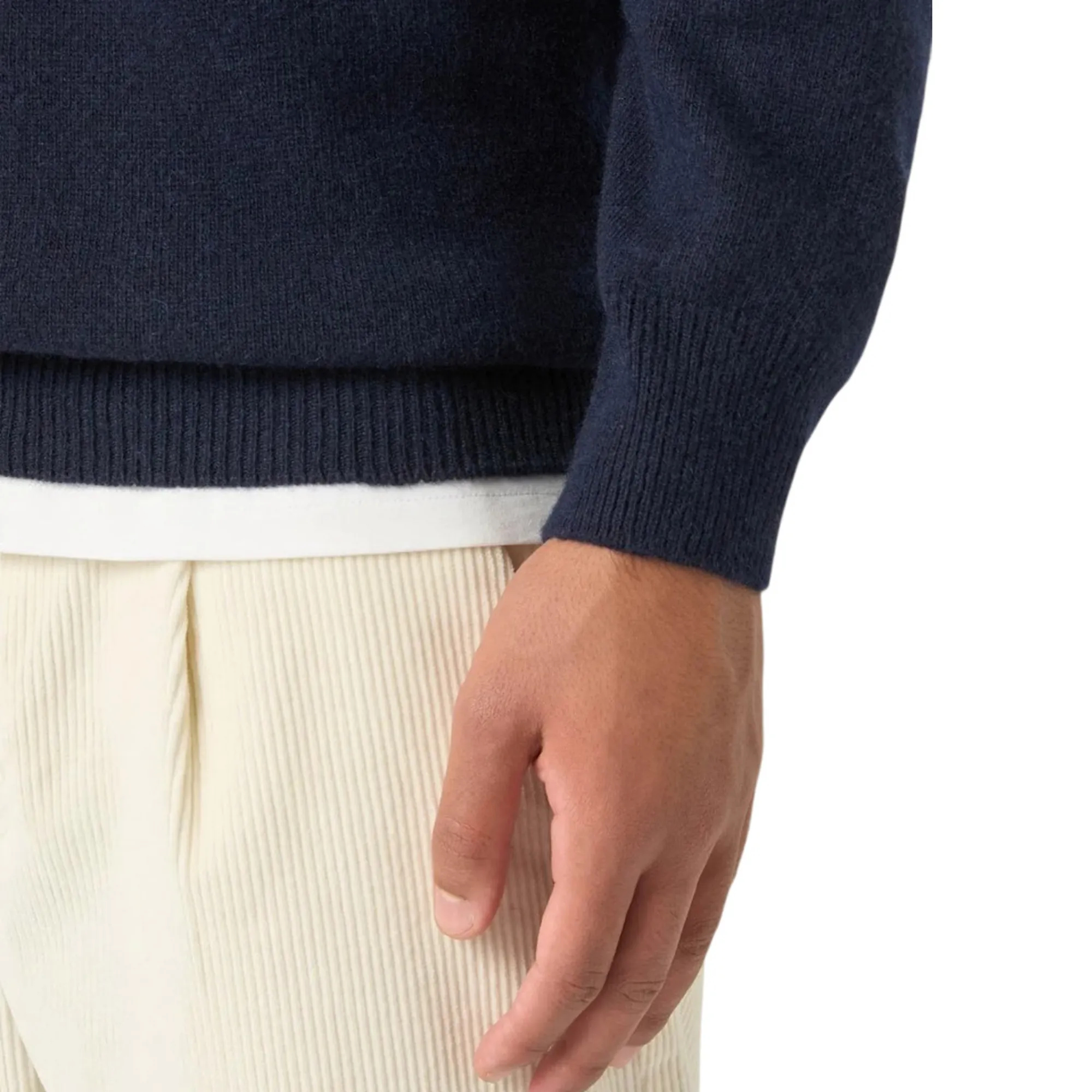 Mc2 Saint Barth Maglia Heron Con Intarsio E Ricamo Apres Ski Blu Her0001-00226M 193729