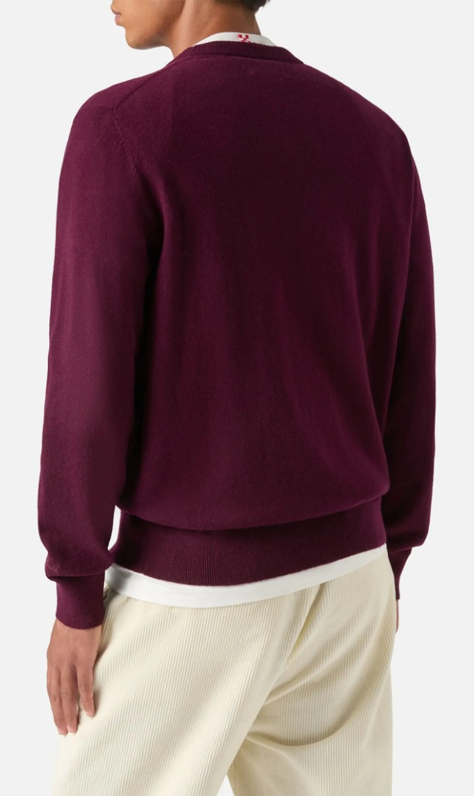Mc2 Saint Barth B'Heron Sweater With Embroidery Dont Spend Invest' Bordeaux Her0024-02931M 192770