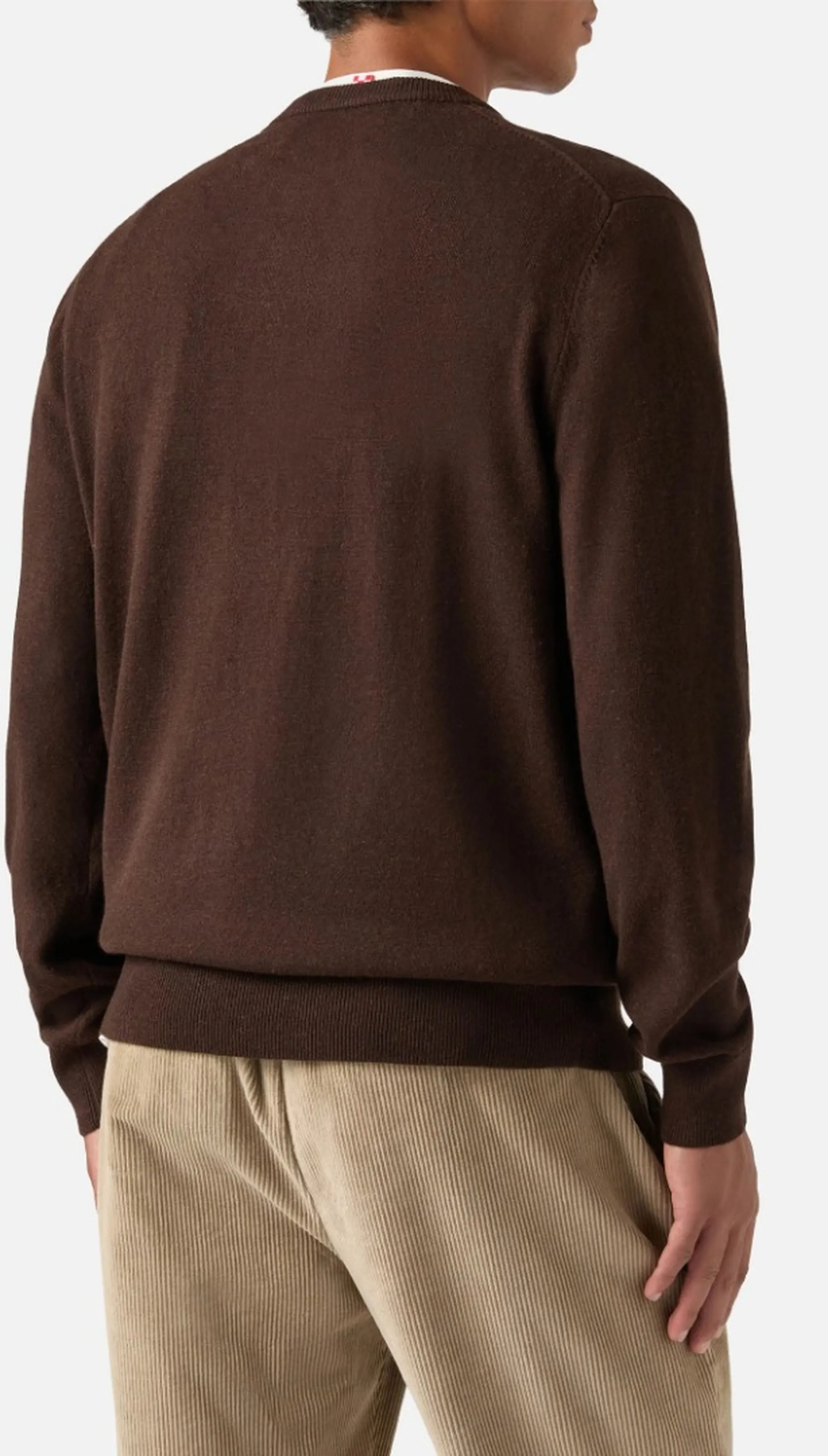 Mc2 Saint Barth B'Heron Sweater With Gold Money Embroidery' Brown Her0024-00540M 192750