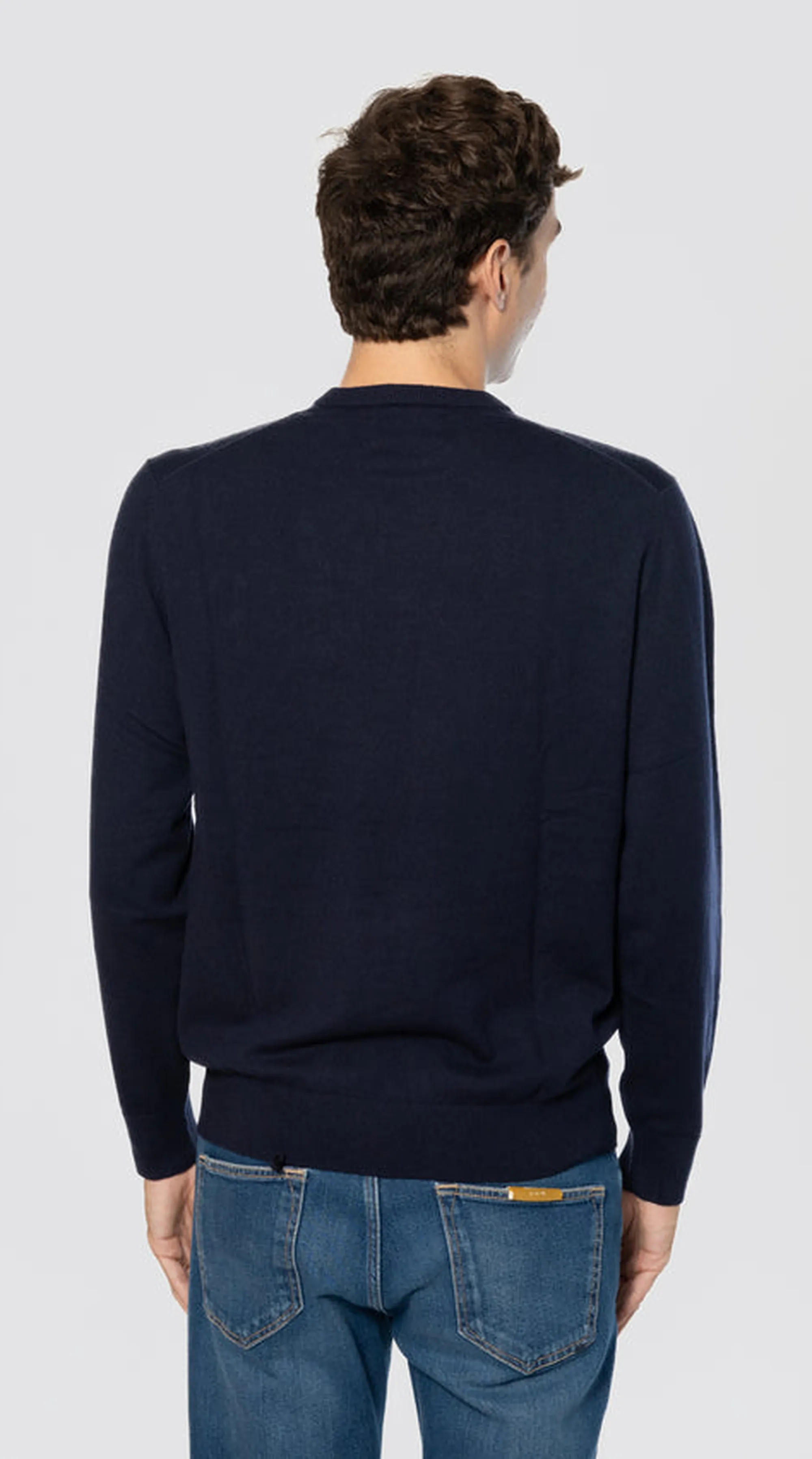 Mc2 Saint Barth B'Heron Sweater With Embroidery I Don'T Want The Moon' Blu Her0024-02930M 192758