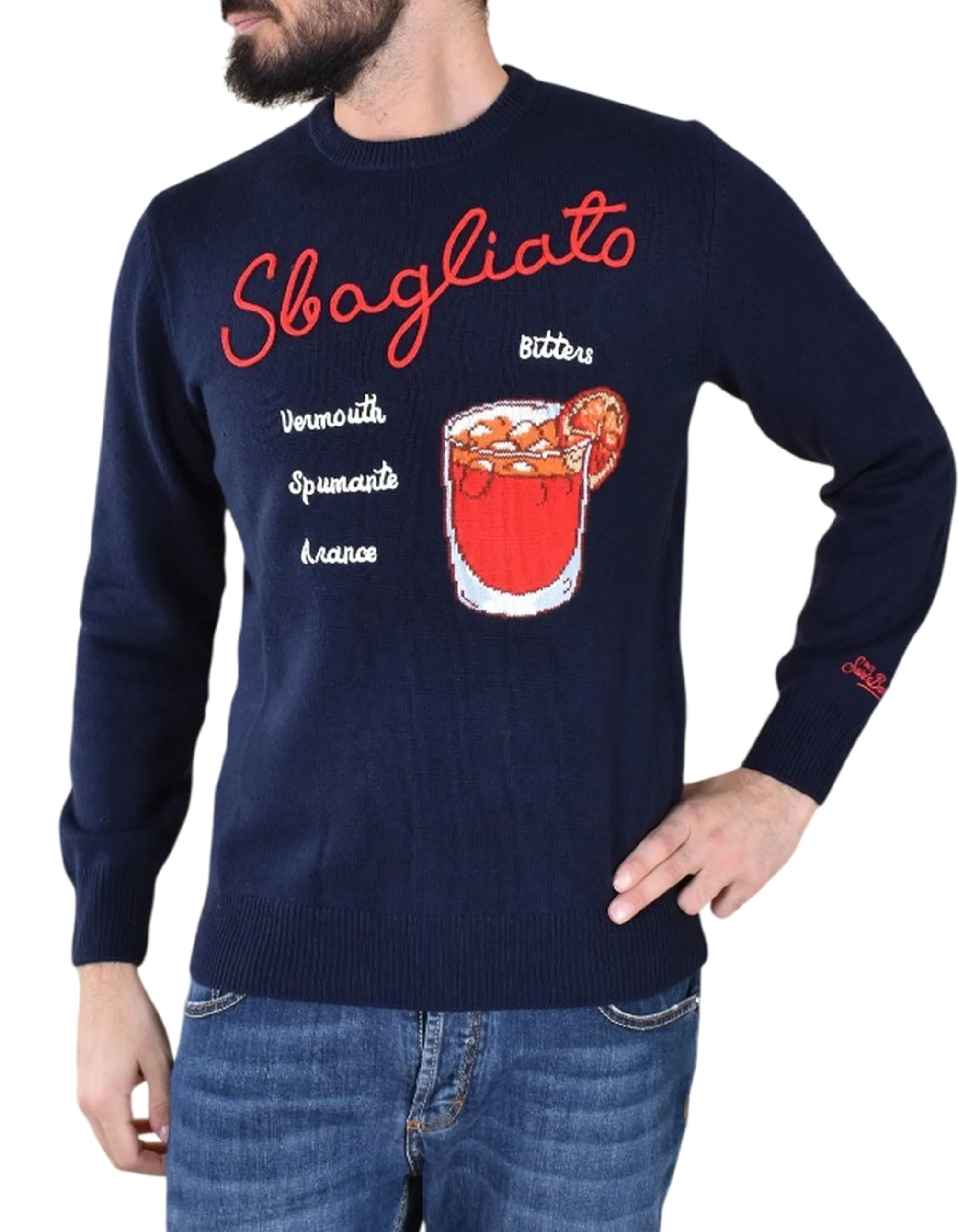 Mc2 Saint Barth Maglia Heron Drink Sbagliato Blu Her0001-00322I 164586