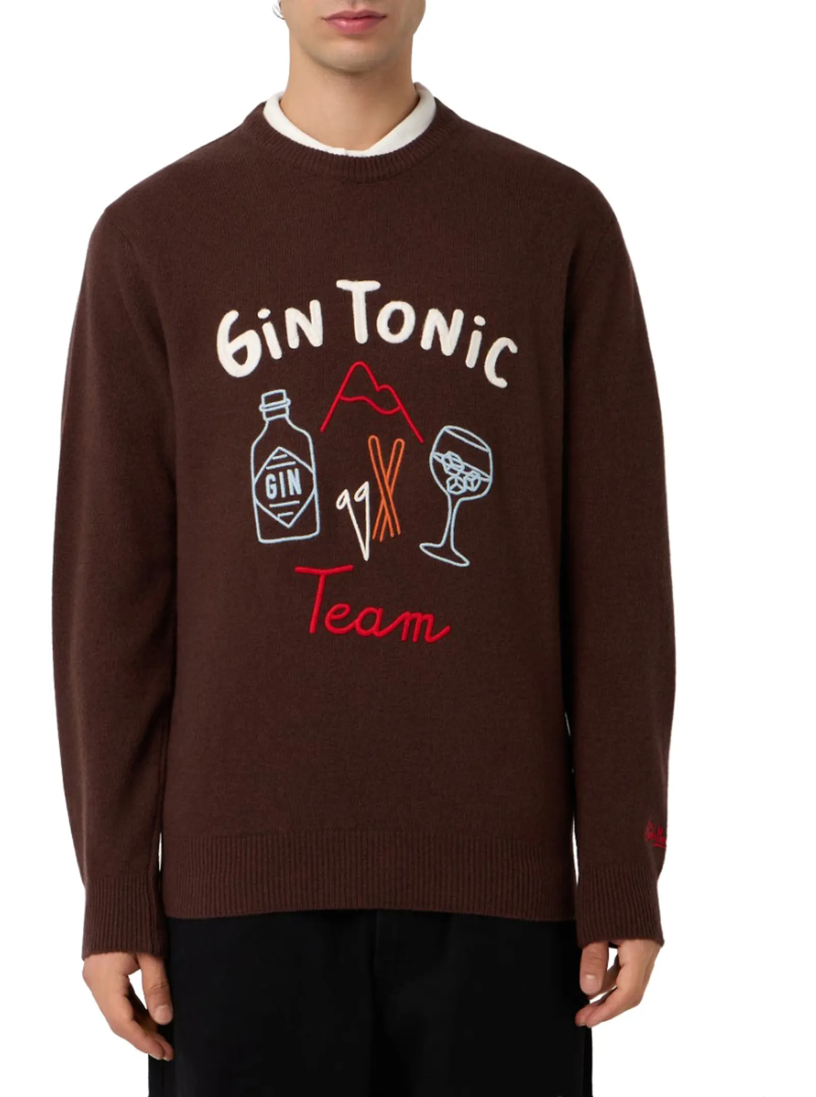 Mc2 Saint Barth Maglia Heron Gin Tonic Line Marrone Her0001-00320I 164594