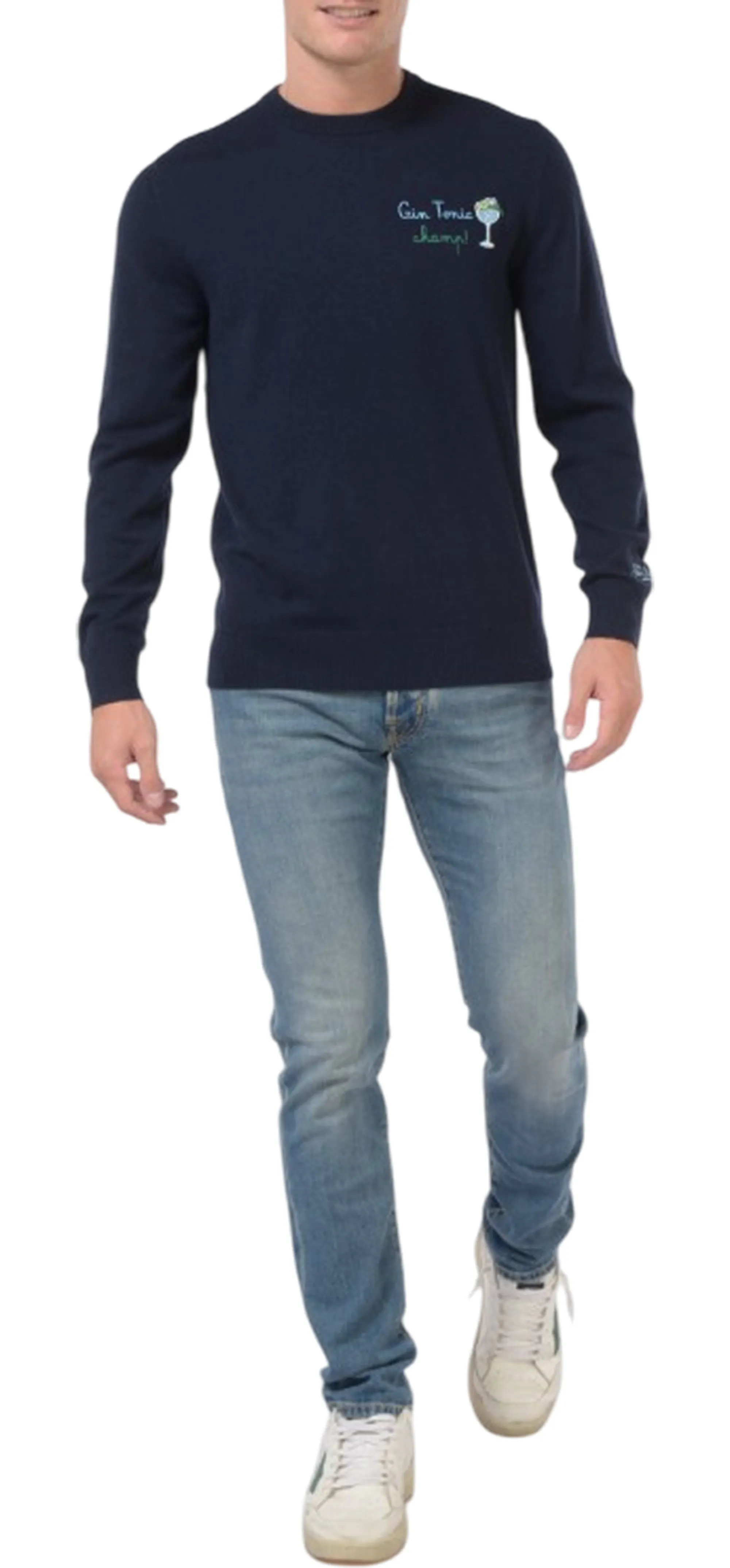 Mc2 Saint Barth Maglia Heron Light Embry  Gin Tonic Champ Blu Her0024-00112I 164558