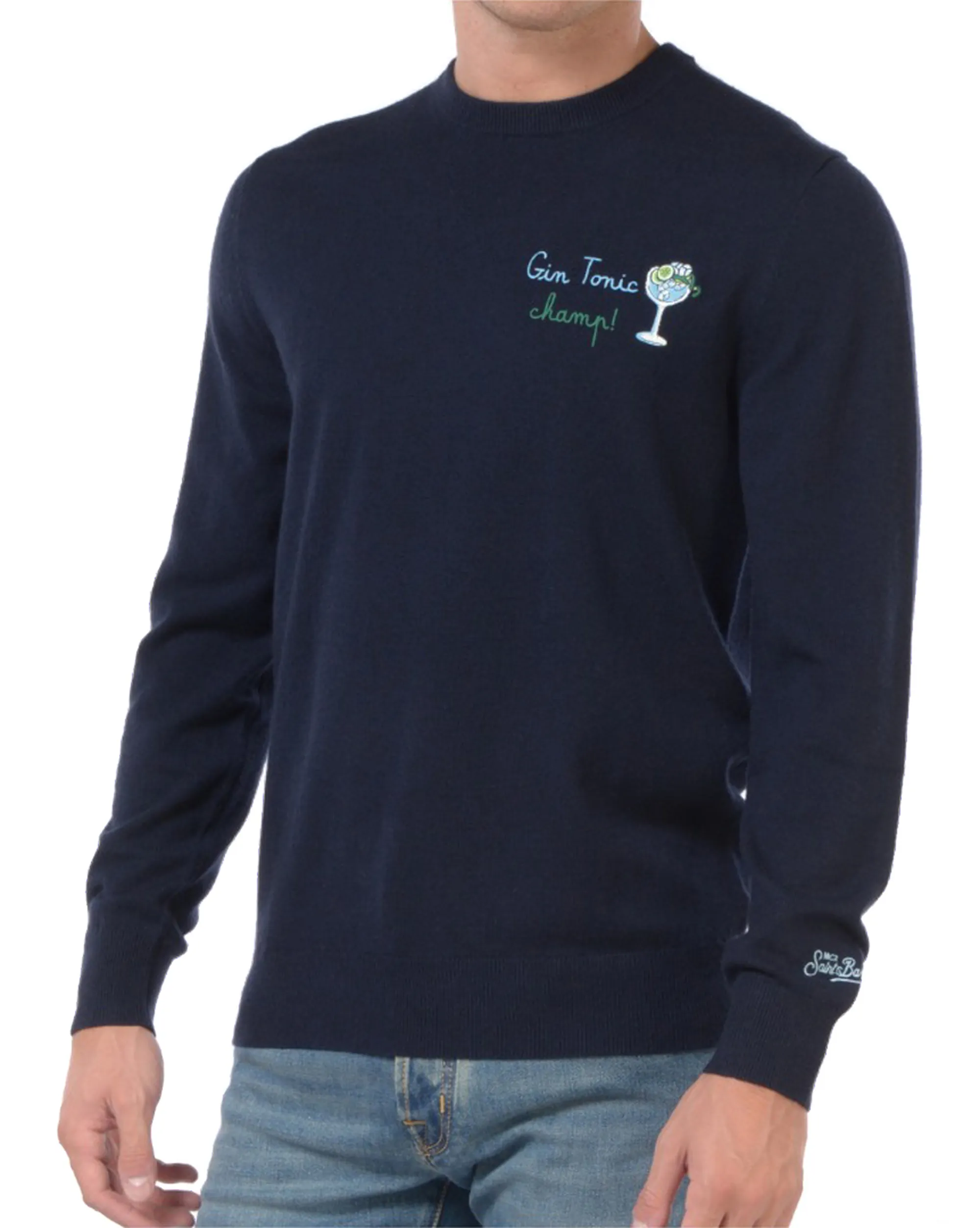 Mc2 Saint Barth Maglia Heron Light Embry  Gin Tonic Champ Blu Her0024-00112I 164561