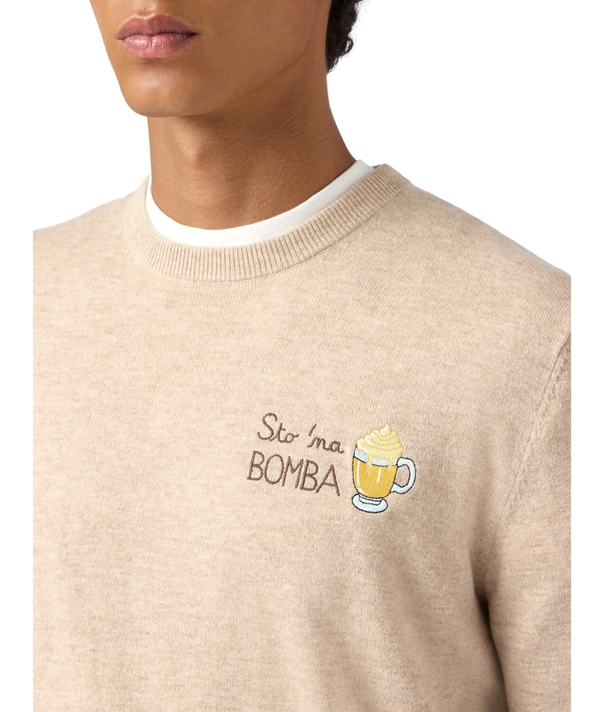 Mc2 Saint Barth Maglia Heron Light Embry Sto Na Bomba Beige Her0024-03499I 164546