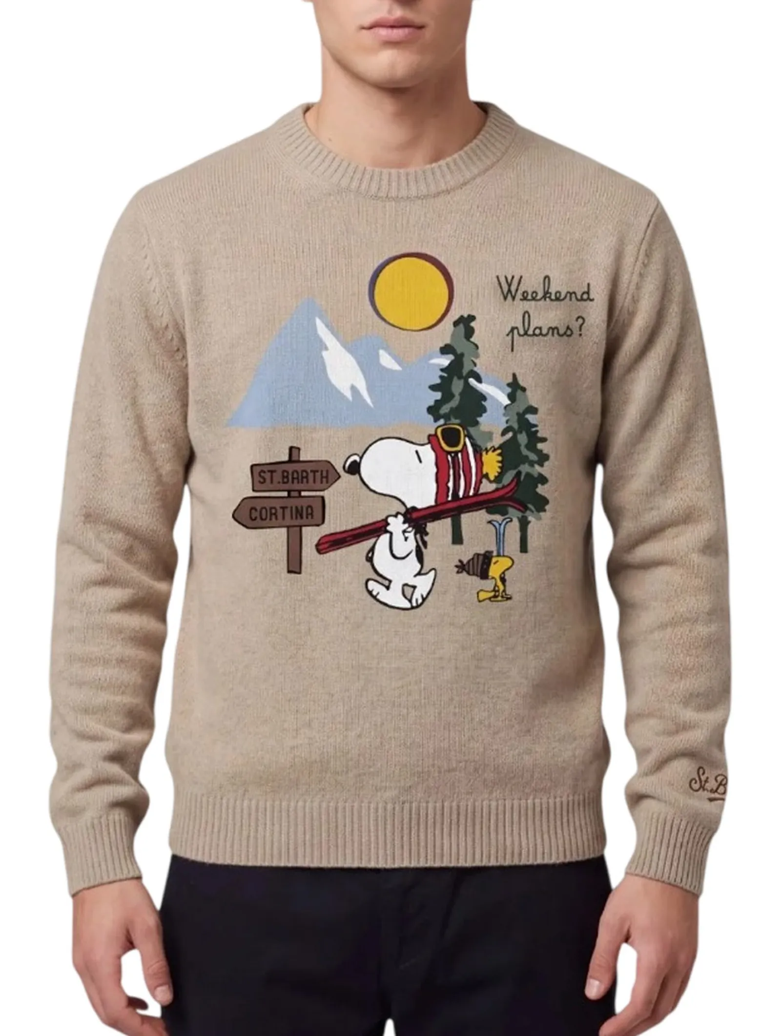 Mc2 Saint Barth Maglia Heron Peanuts We Plans Beige Her0011-02262M 193734