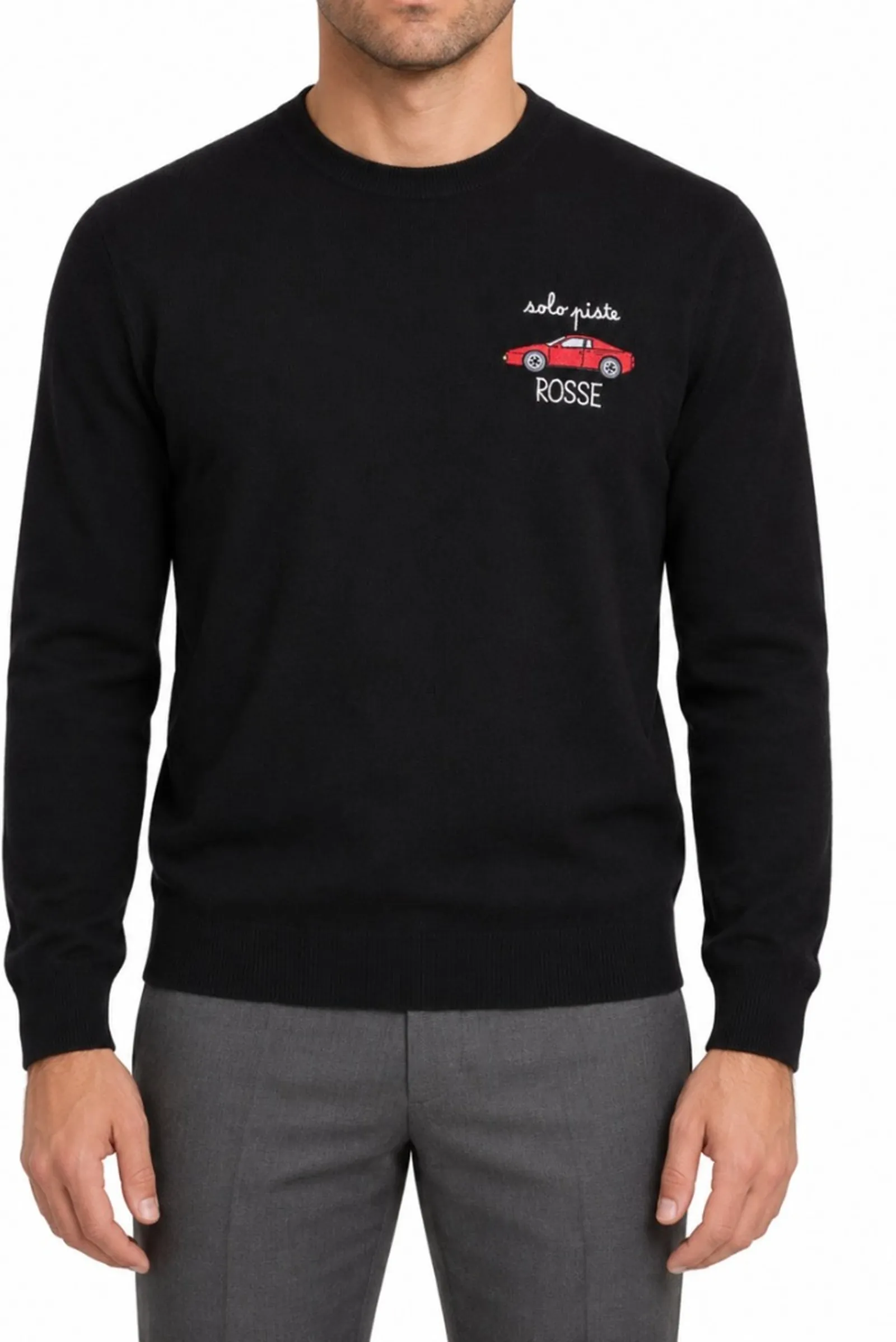 Mc2 Saint Barth Maglia Heron Solo Piste Rosse Nero Her0024-03349M 196320