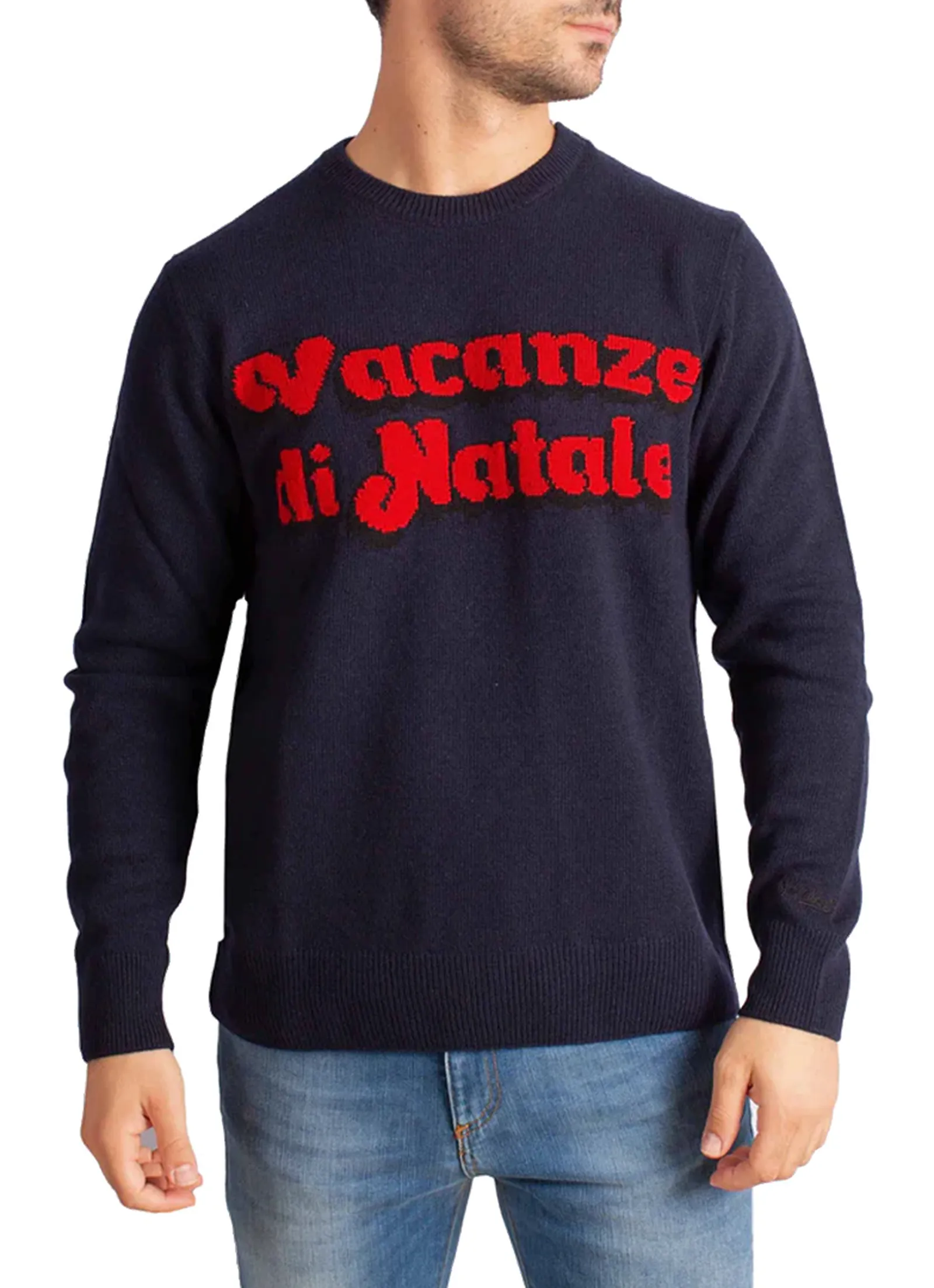 Mc2 Saint Barth Maglia Heron Vacanze Logo Blu Her0001-03059I 164583