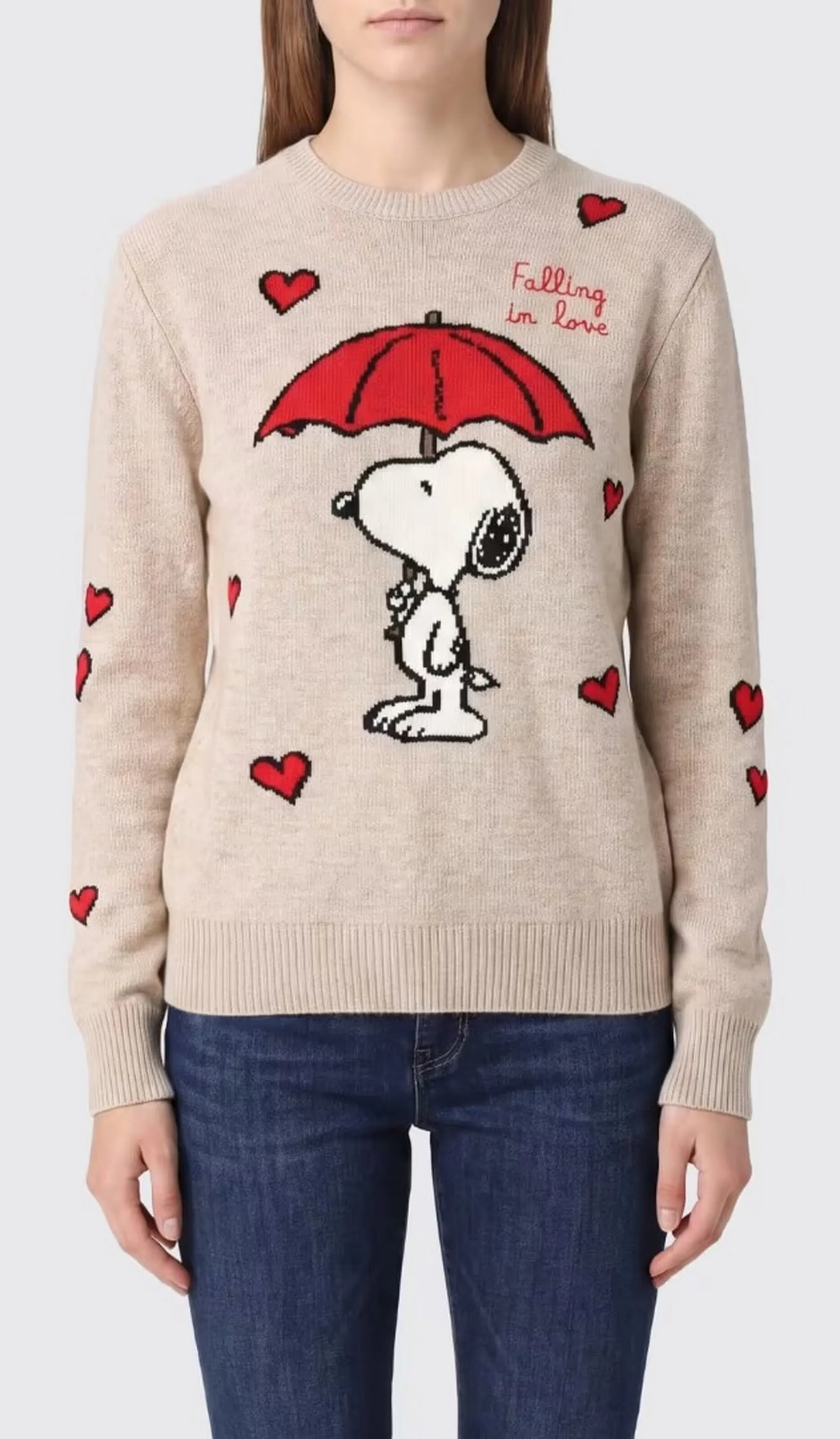 Mc2 Saint Barth B'New Queen Sweater With Snoopy Intarsia' Beige Que0014-00331M 193164