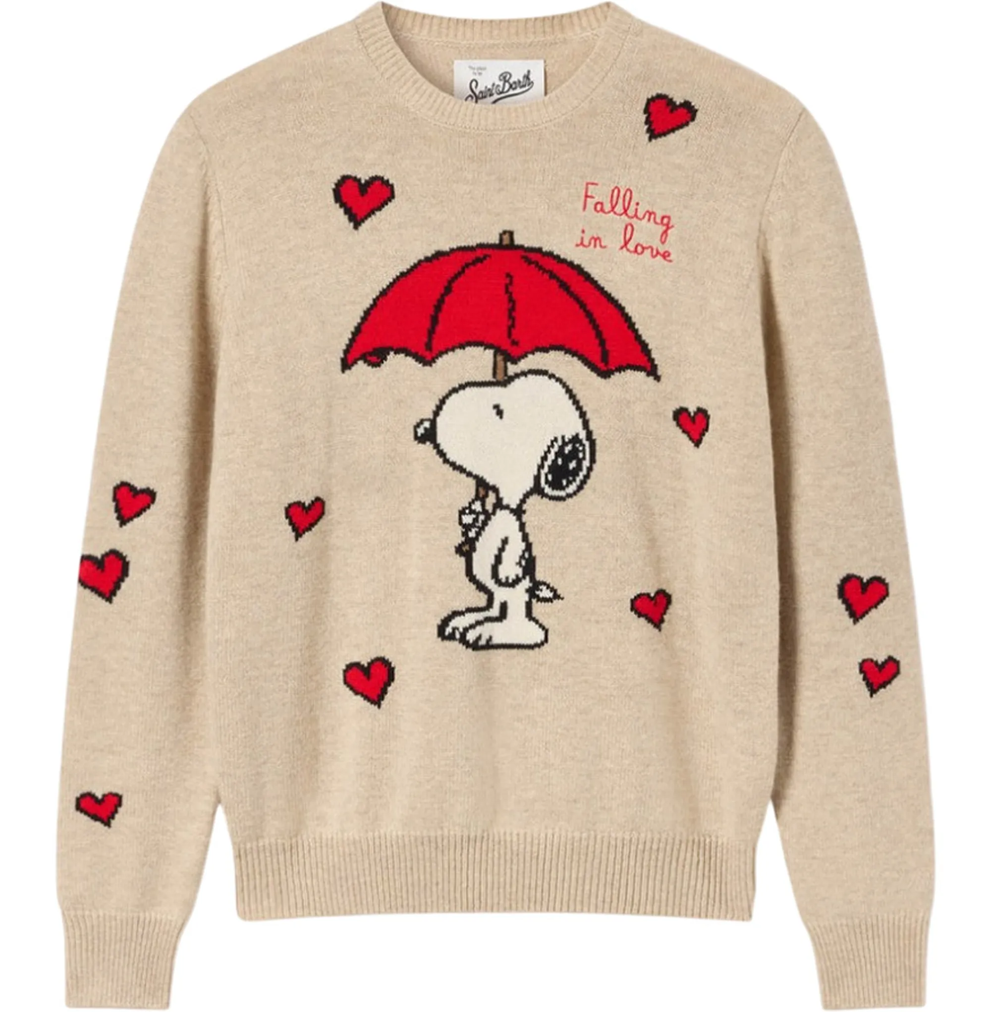 Mc2 Saint Barth Maglia New Queen Con Intarsio Snoopy Beige Que0014-00331M 194687