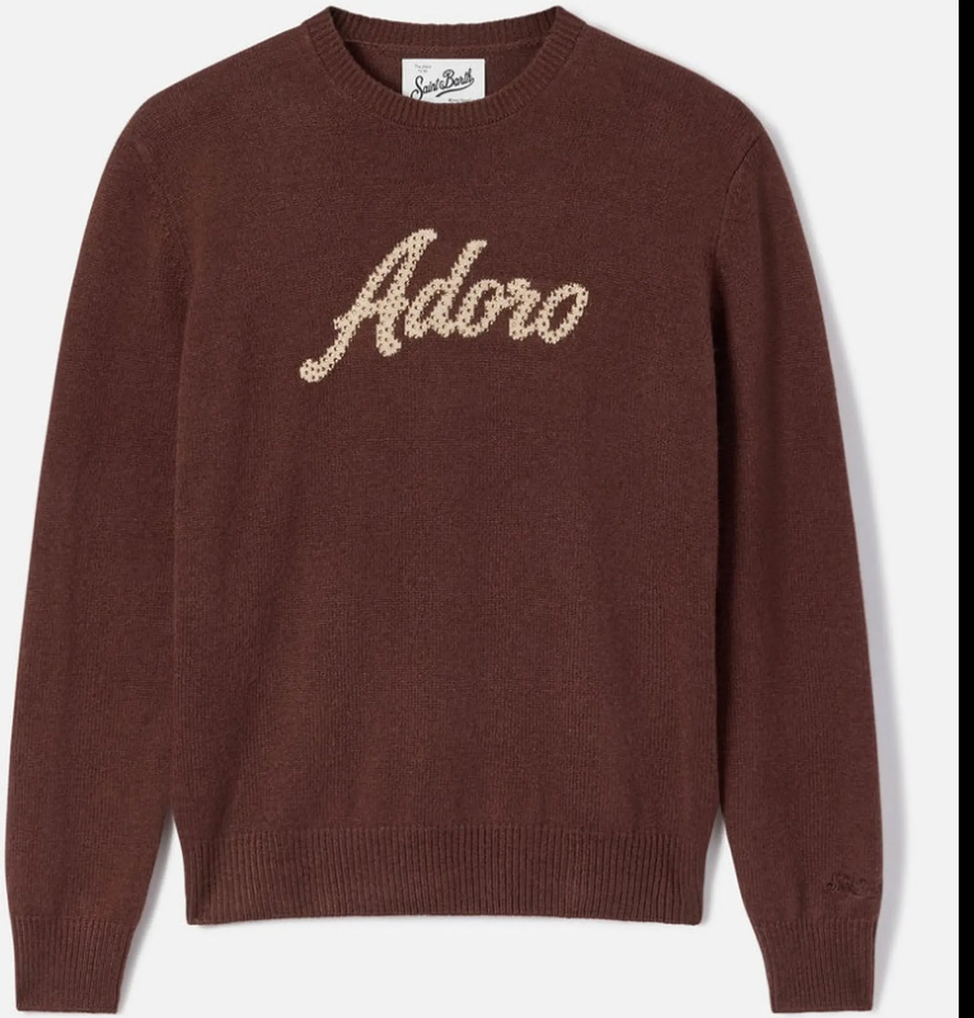 Mc2 Saint Barth B'New Queen Sweater With Adoro Rhinestone Embroidery' Brown Que0010-04195M 193152