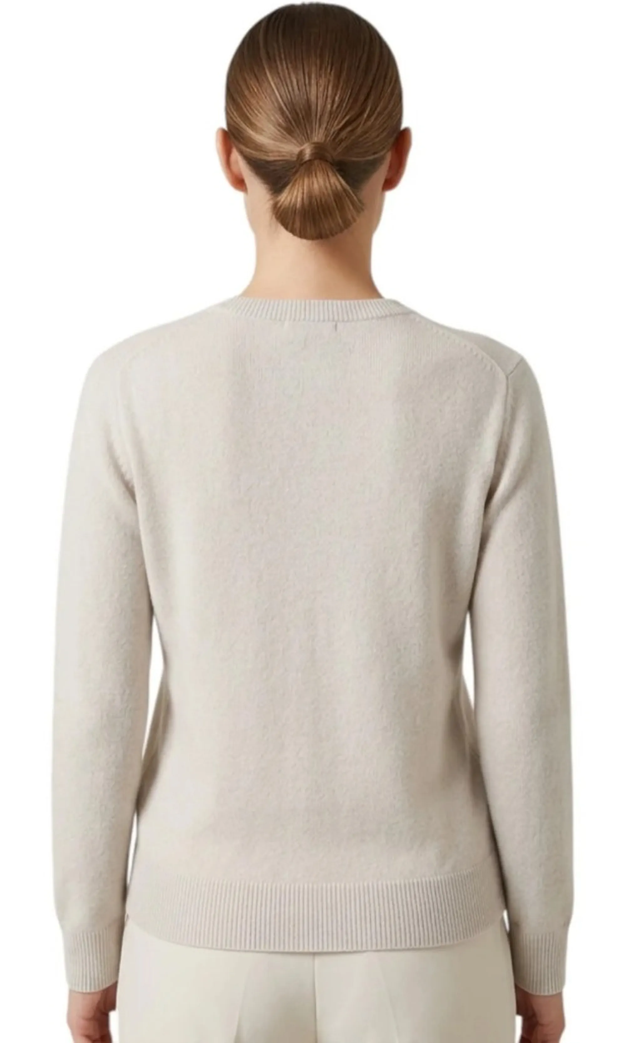 Mc2 Saint Barth B'New Queen Sweater With Beautiful Rhinestone Embroidery' Off-White Que0010-04220M 193145