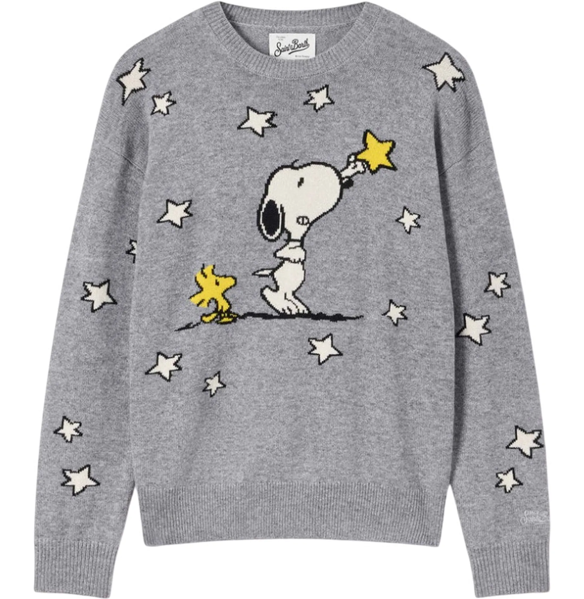 Mc2 Saint Barth Maglia Tessa Con Intarsio Snoopy Grigio Tess004-00332M 194944